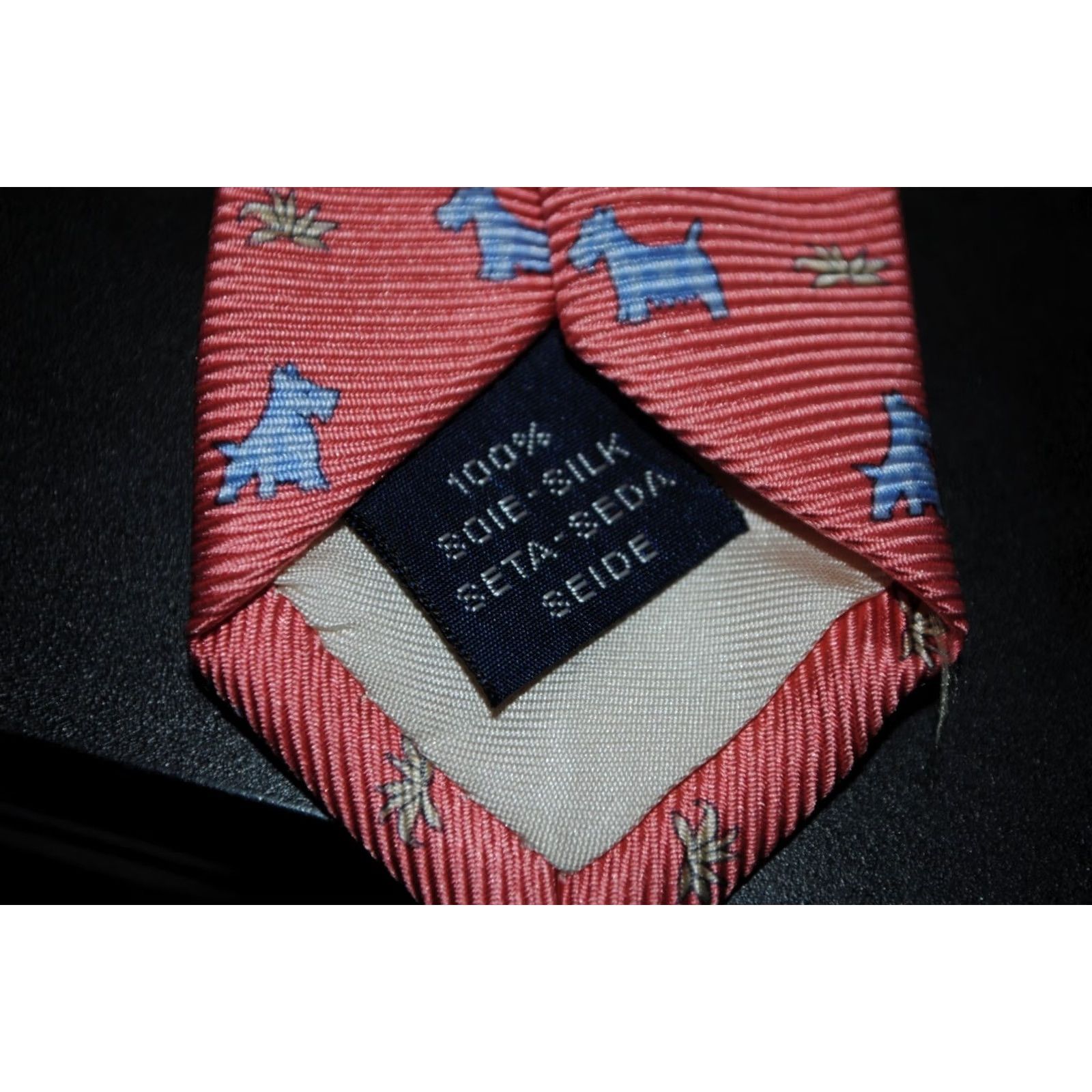 Vintage BREUER 100% SILK TIE SETA CRAVATTA ANIMAL DOGS NECKTIE MADE IN ITALY HANA MADE Pink Dogs Tie Men 57 in. reach Size ONE SIZE - 4 Thumbnail
