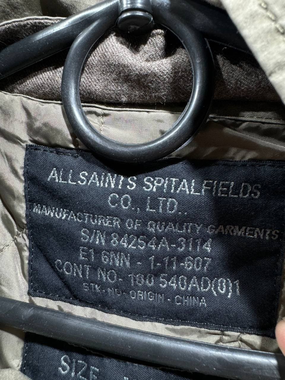 Other Mens ALLSAINTS Quilted Removable Military Jacket Coat Size US M / EU 48-50 / 2 - 2 Thumbnail