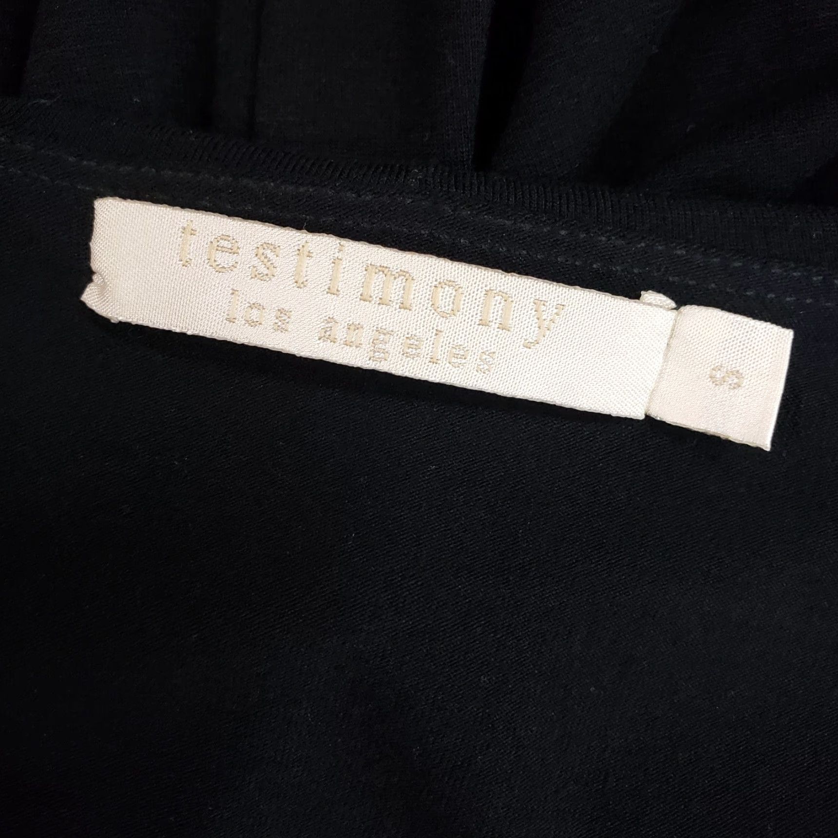 Vintage Testimony Los Angeles Womens Tunic Top Sz Small Black 3/4 Sleeve Rayon Blouse Size S / US 4 / IT 40 - 6 Thumbnail