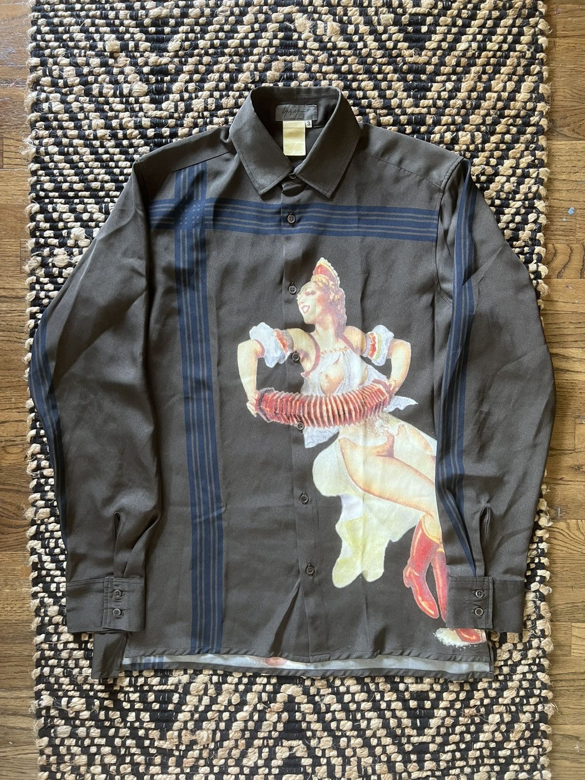 Yohji Yamamoto Yohji Yamamoto Pour Homme AW01 Brown Concertina Button Up Size US L / EU 52-54 / 3 - 1 Thumbnail