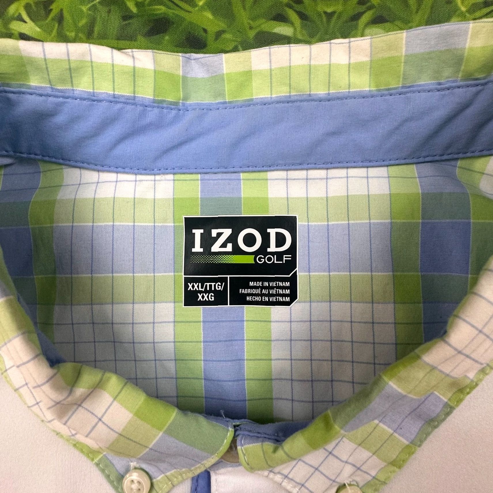 Izod IZOD Golf Polo Shirt Mens 2XL White with Contrasting Trim Logo Button Down Sports Size US XXL / EU 58 / 5 - 4 Thumbnail