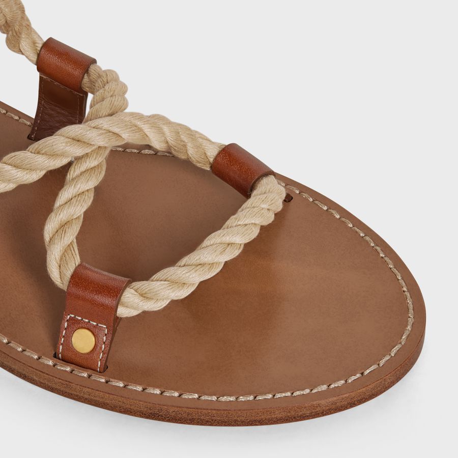 Celine o1loc1c1124 Sandal in Tan Size US 10 / IT 40 - 4 Thumbnail