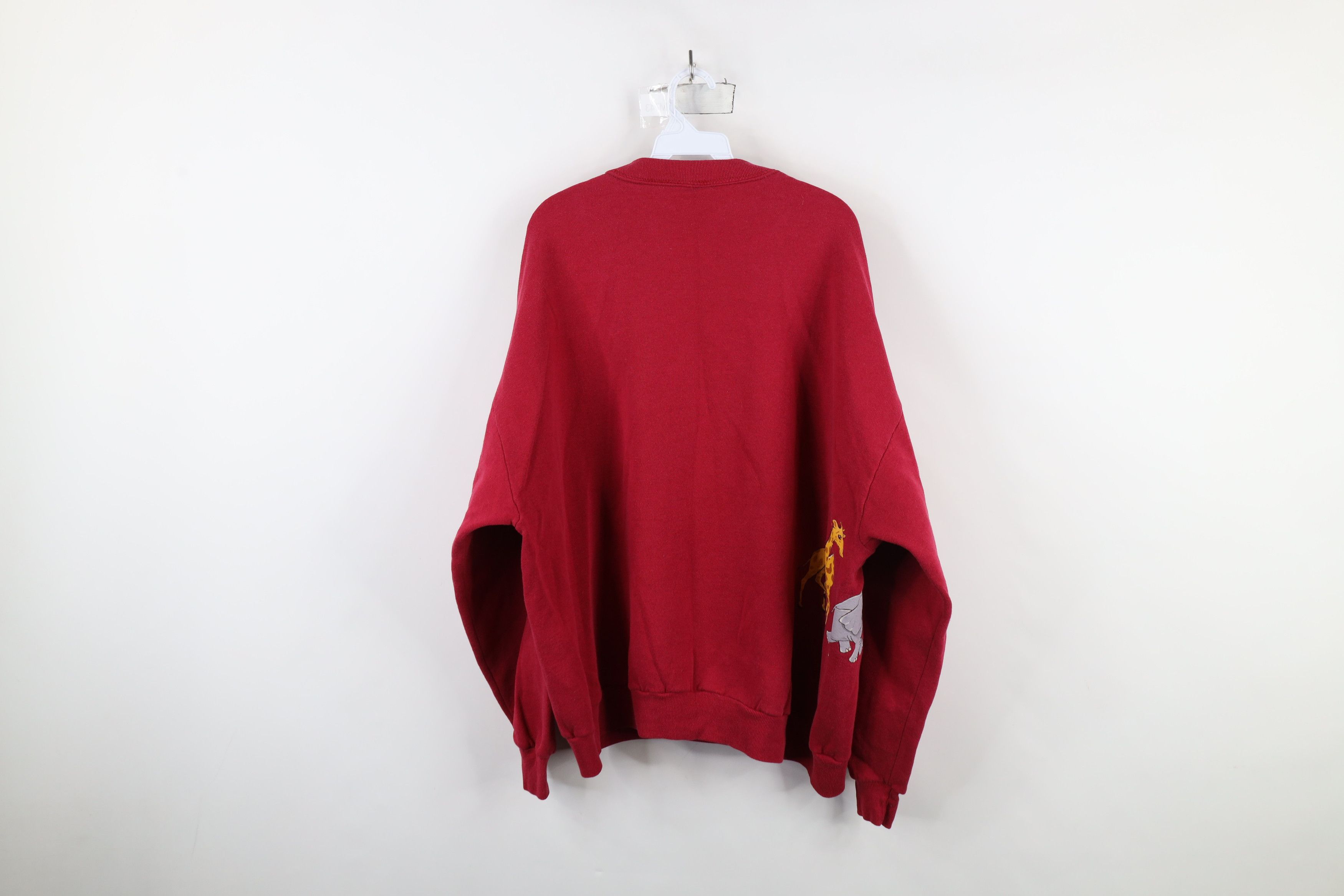 Vintage Vintage 90s Streetwear Christian Noahs Animals Sweatshirt Size 4XL / US 24-26 - 10 Thumbnail