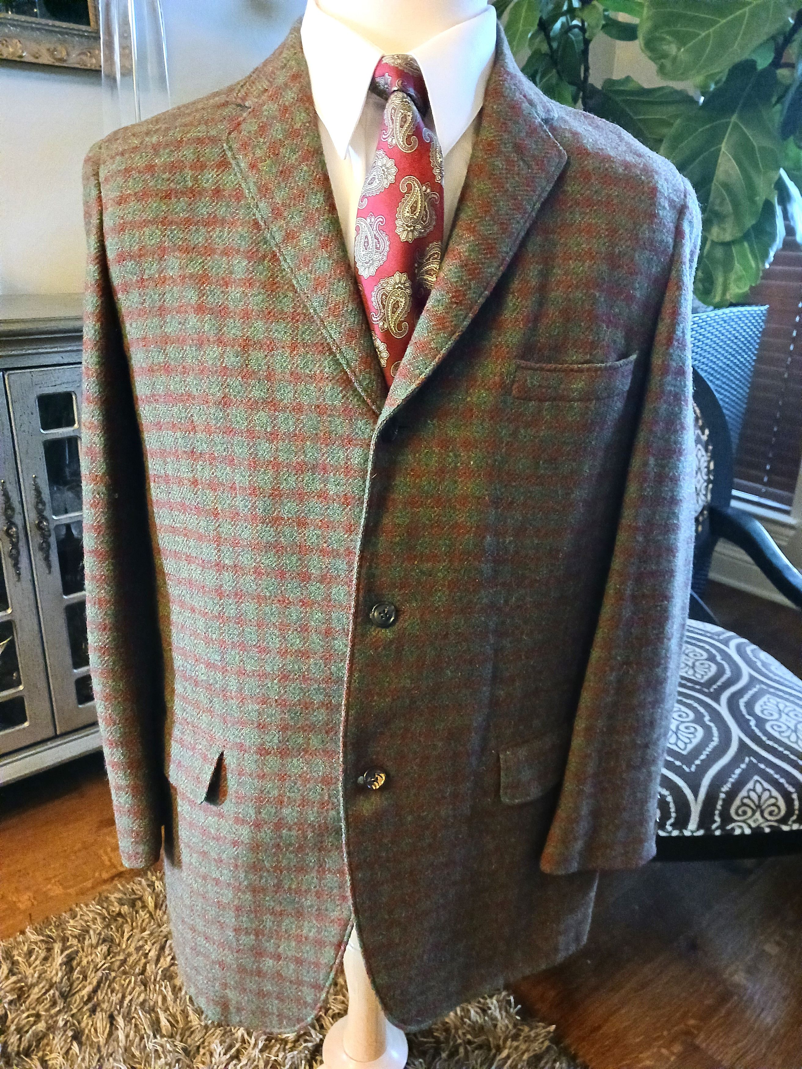 Vintage Vintage 70's Custom Made Westminster Plaid Blazer Sz 40R Size 40R - 1 Thumbnail