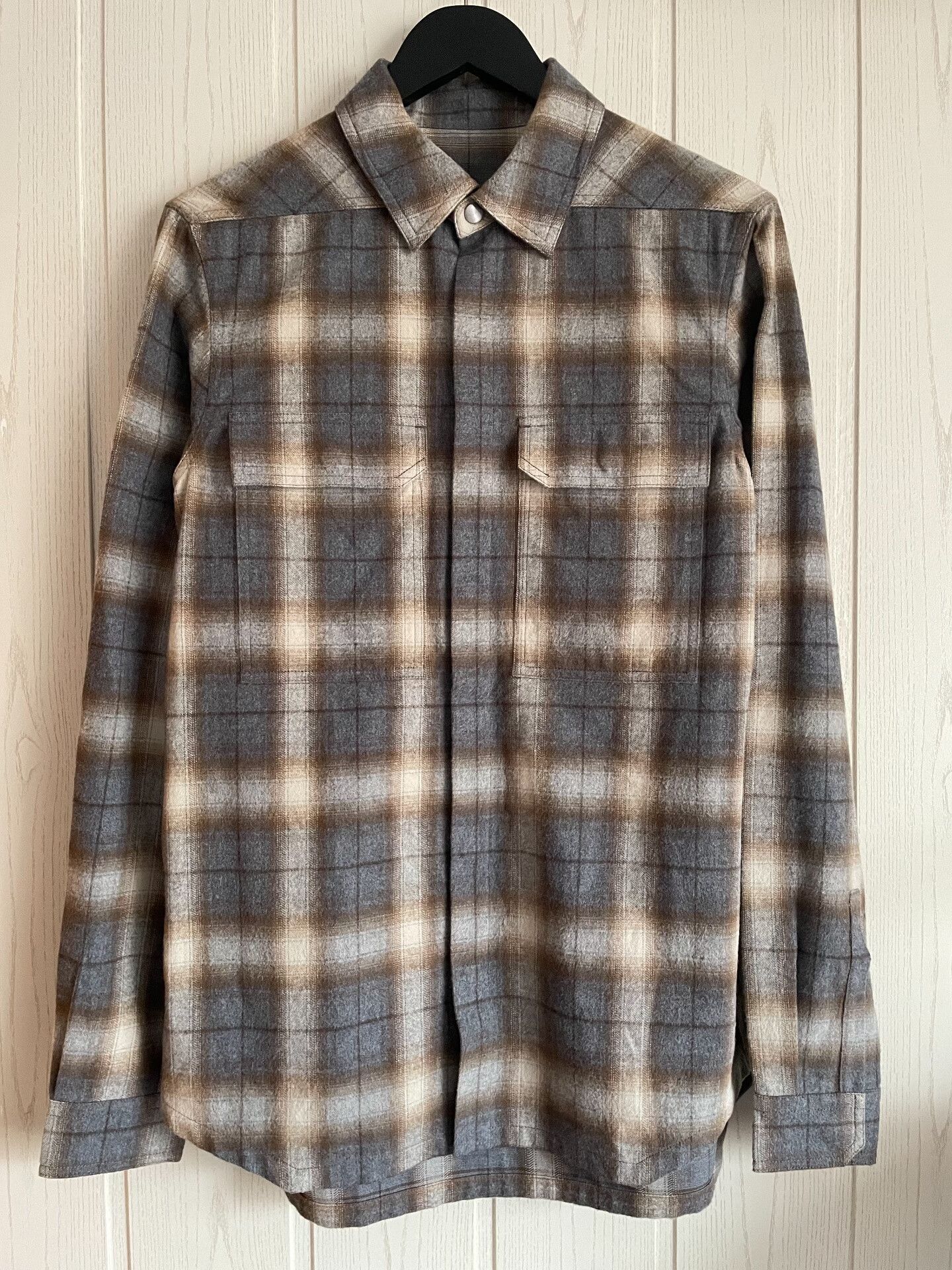 Rick Owens Rick Owens 25SS Plaid Flannel Shirt Jacket Size US S / EU 44-46 / 1 - 1 Thumbnail