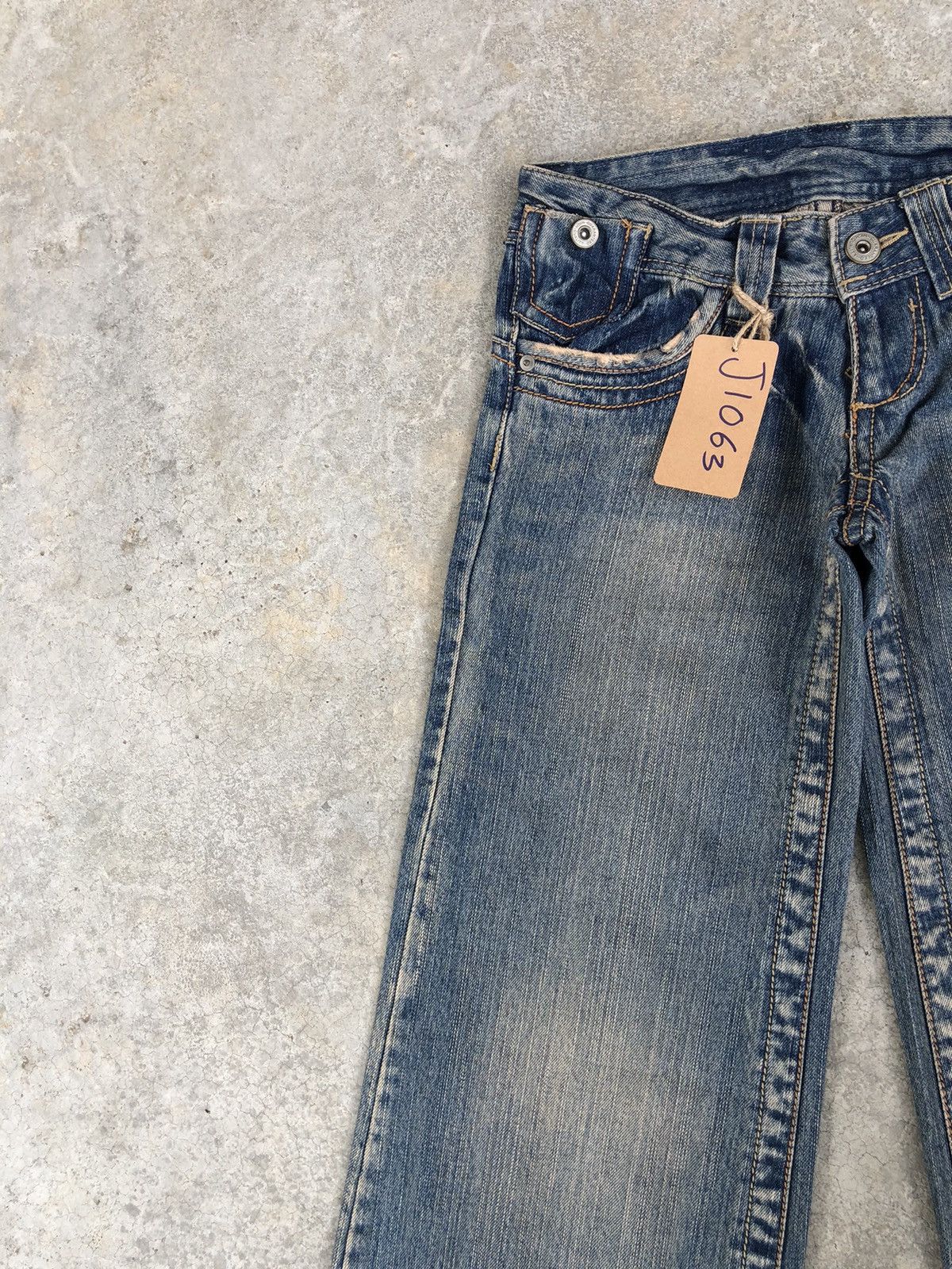 Japanese Brand × Le Grande Bleu (L.G.B.) Flared Jeans Jouer Aux Distressed Jeans Size US 27 - 4 Thumbnail