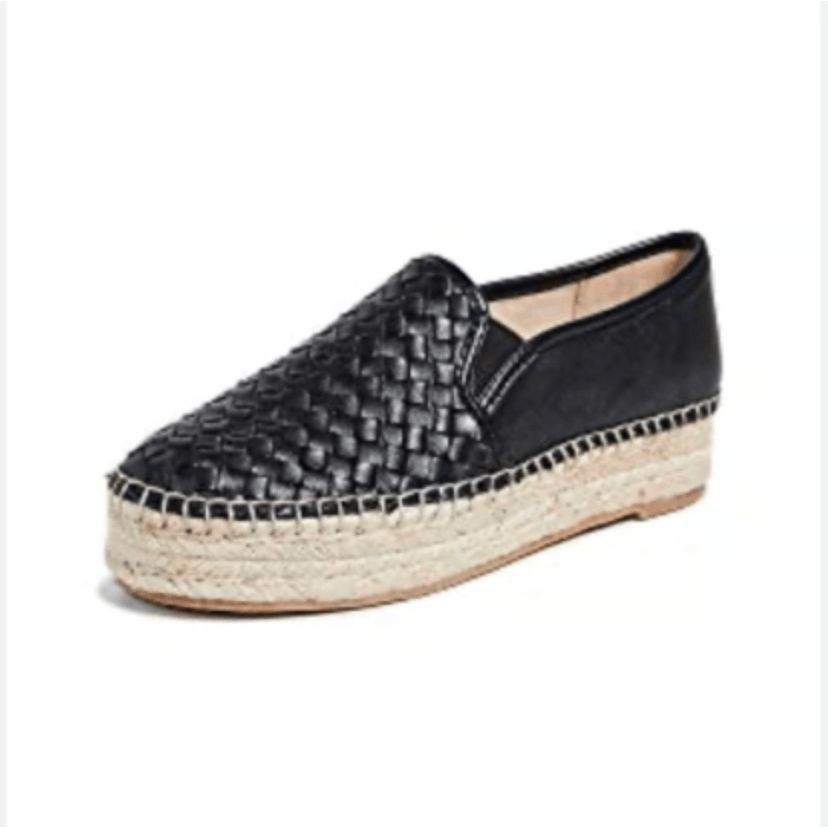 Sam Edelman Sam Edelman Catherine Woven Platform Espadrilles Black Shoes Size US 8.5 / IT 38.5 - 11 Thumbnail