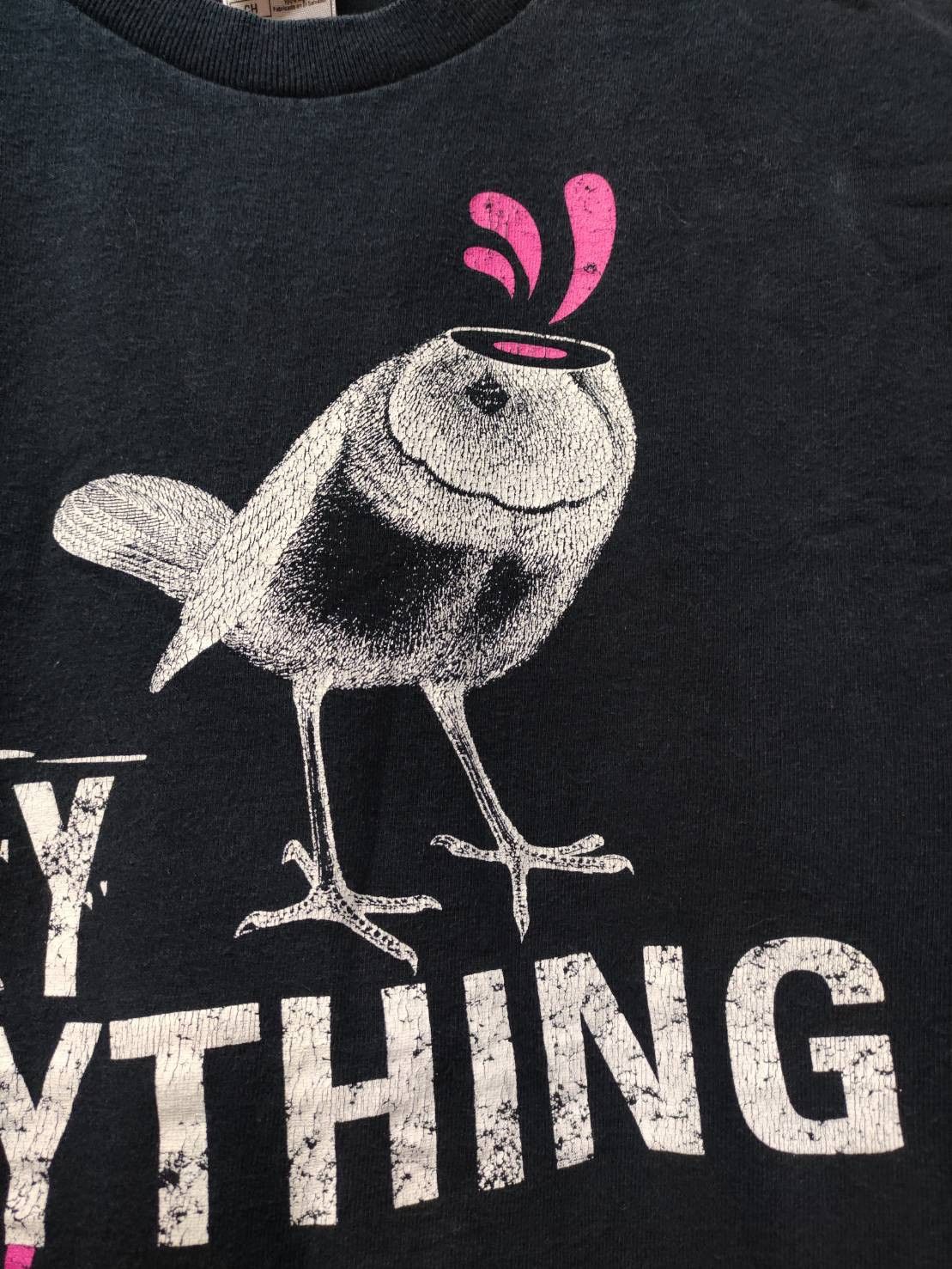 Band Tees Vtg 00's Say Anything Band " Dead Bird " Art T-Shirt Size US S / EU 44-46 / 1 - 4 Thumbnail