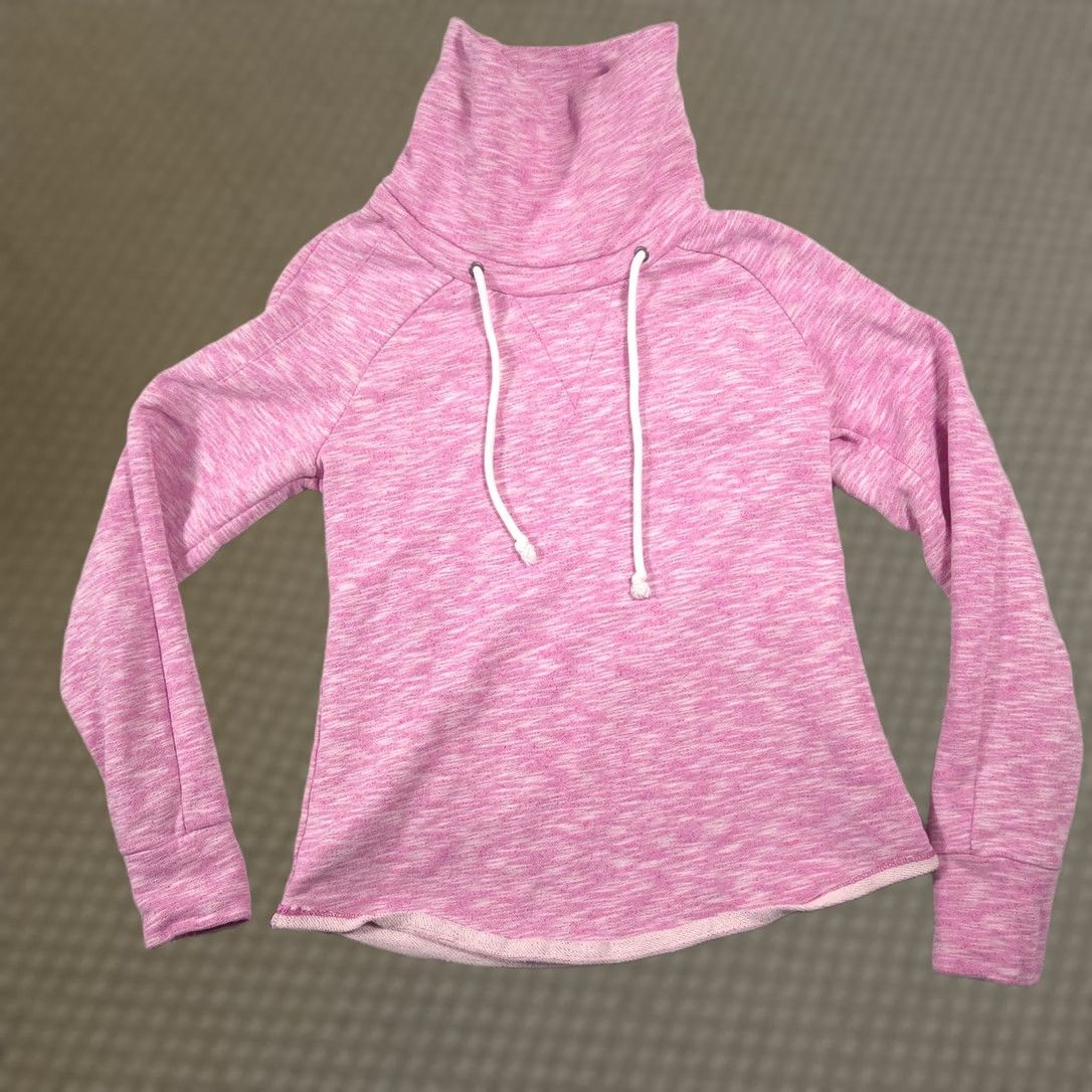 Gap Gap Sweatshirt Womens XS Pink Cowl Neck Fleece Pullover Raglan Stretch Top Size XS / US 0-2 / IT 36-38 - 1 Thumbnail
