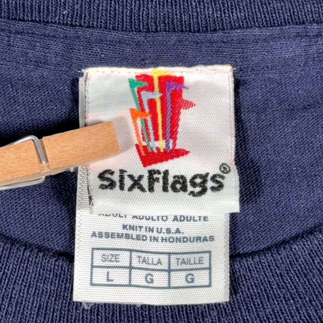 Vintage VINTAGE Superman Shirt Six Flags Men Large Blue T-Shirt Crew Neck Short Sleeve Cotton 21.5 Chest 27 Length Y2K Decade Urban USA Mens Size US L / EU 52-54 / 3 - 3 Thumbnail