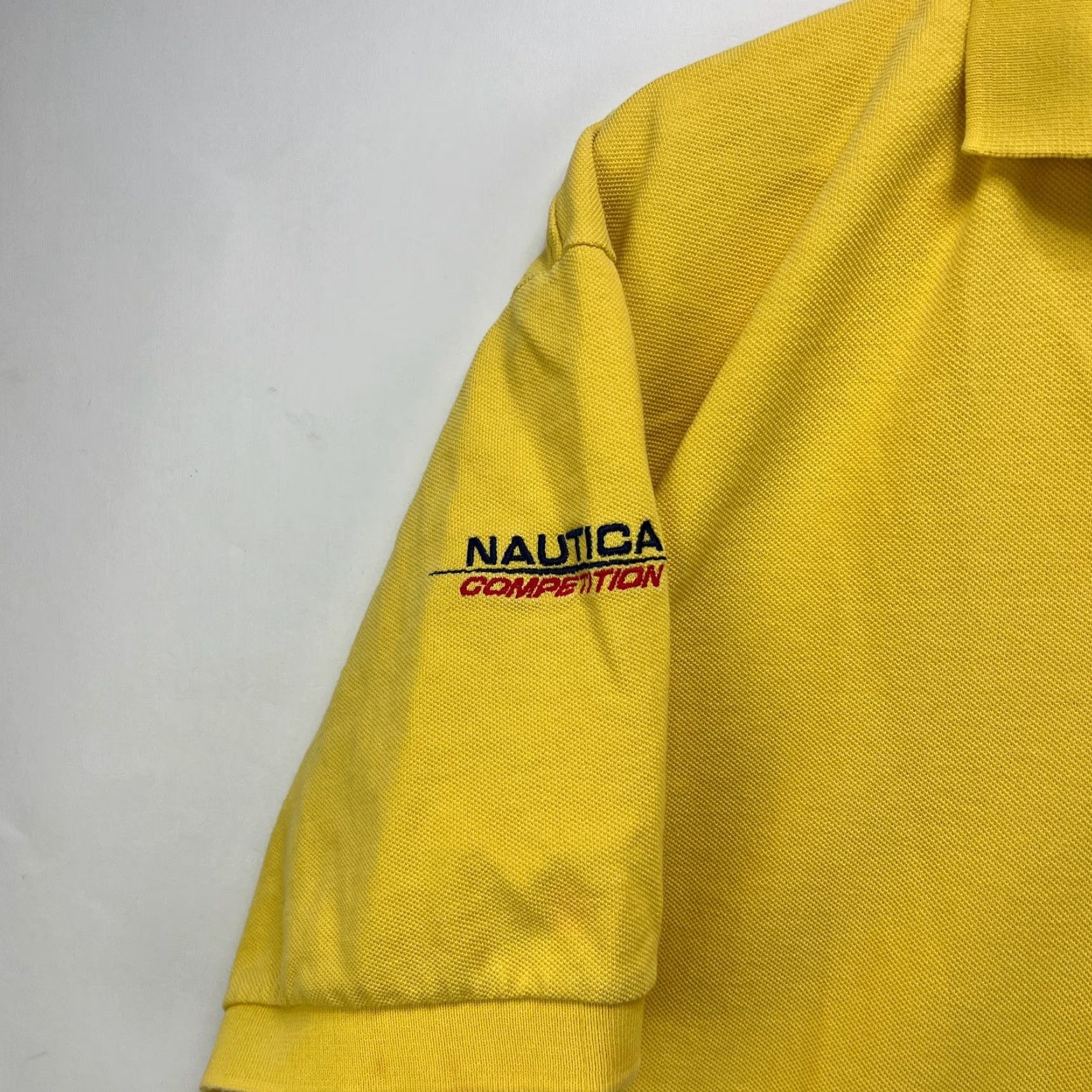 Nautica VINTAGE Nautica Competition Polo Shirt XL Men Yellow 90s Size US XL / EU 56 / 4 - 3 Thumbnail