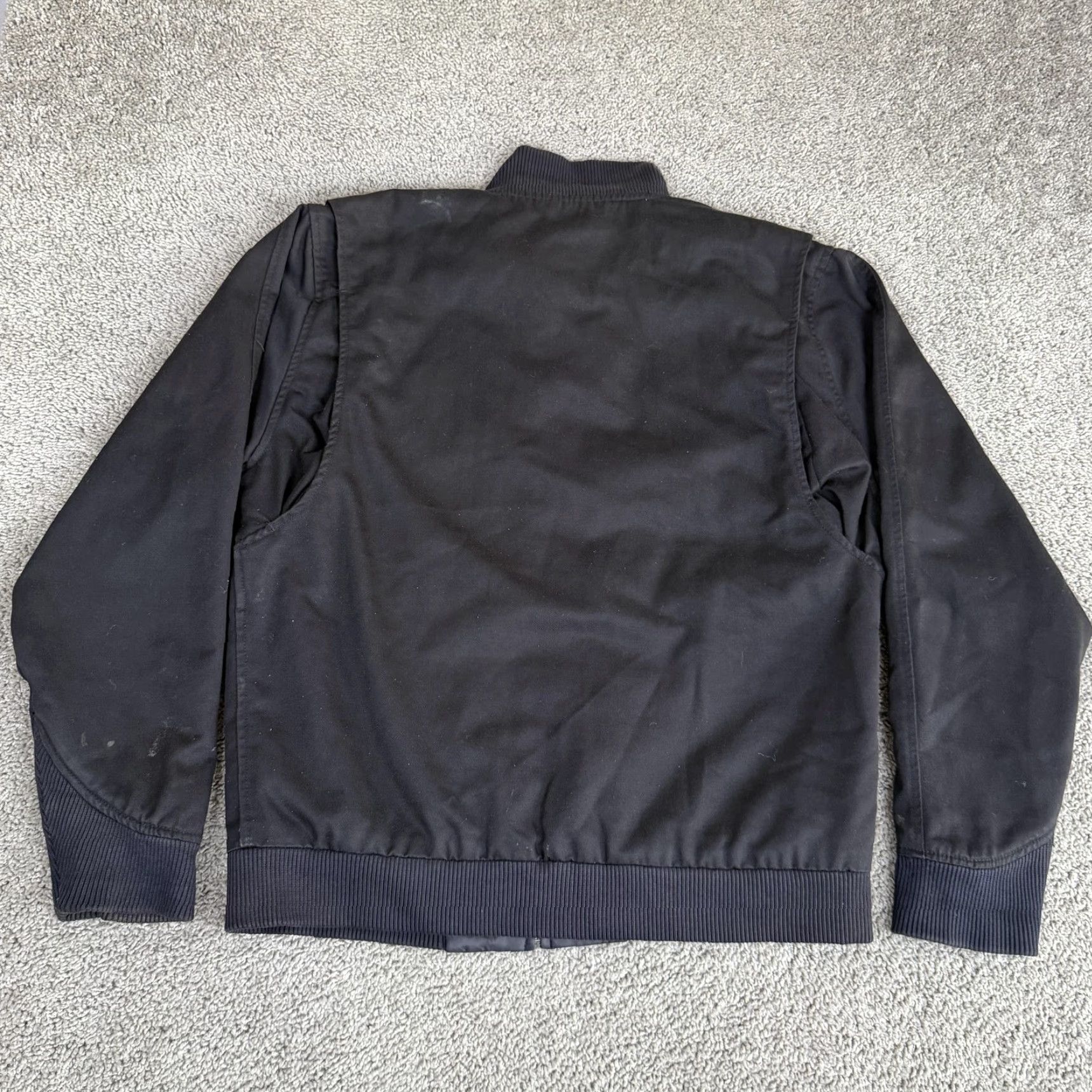 RVCA RVCA Jacket Mens XL Black Canvas Bomber Full Zip Lined Pockets Workwear Size US XL / EU 56 / 4 - 5 Thumbnail