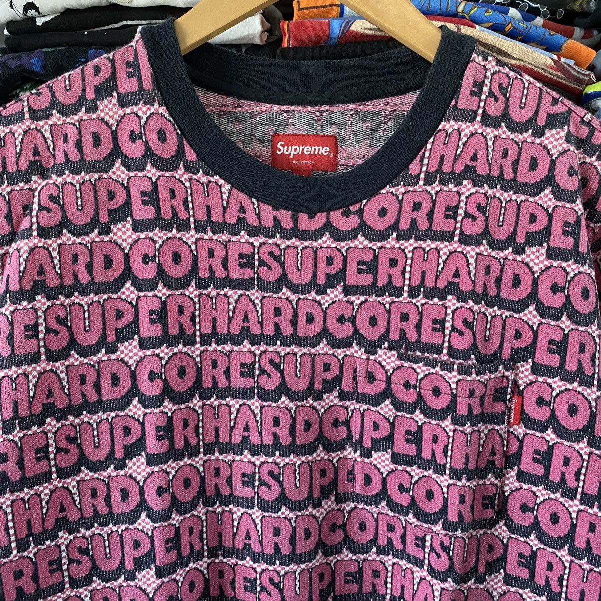 Supreme Supreme Super Hardcore Jacquard T-Shirt Longsleeve Pink 2017 Size US M / EU 48-50 / 2 - 2 Thumbnail