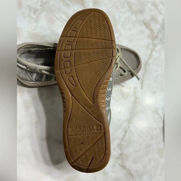 Sperry Sperry Grey & Silver Top Sided Shoes Size US 6 / IT 36 - 3 Thumbnail