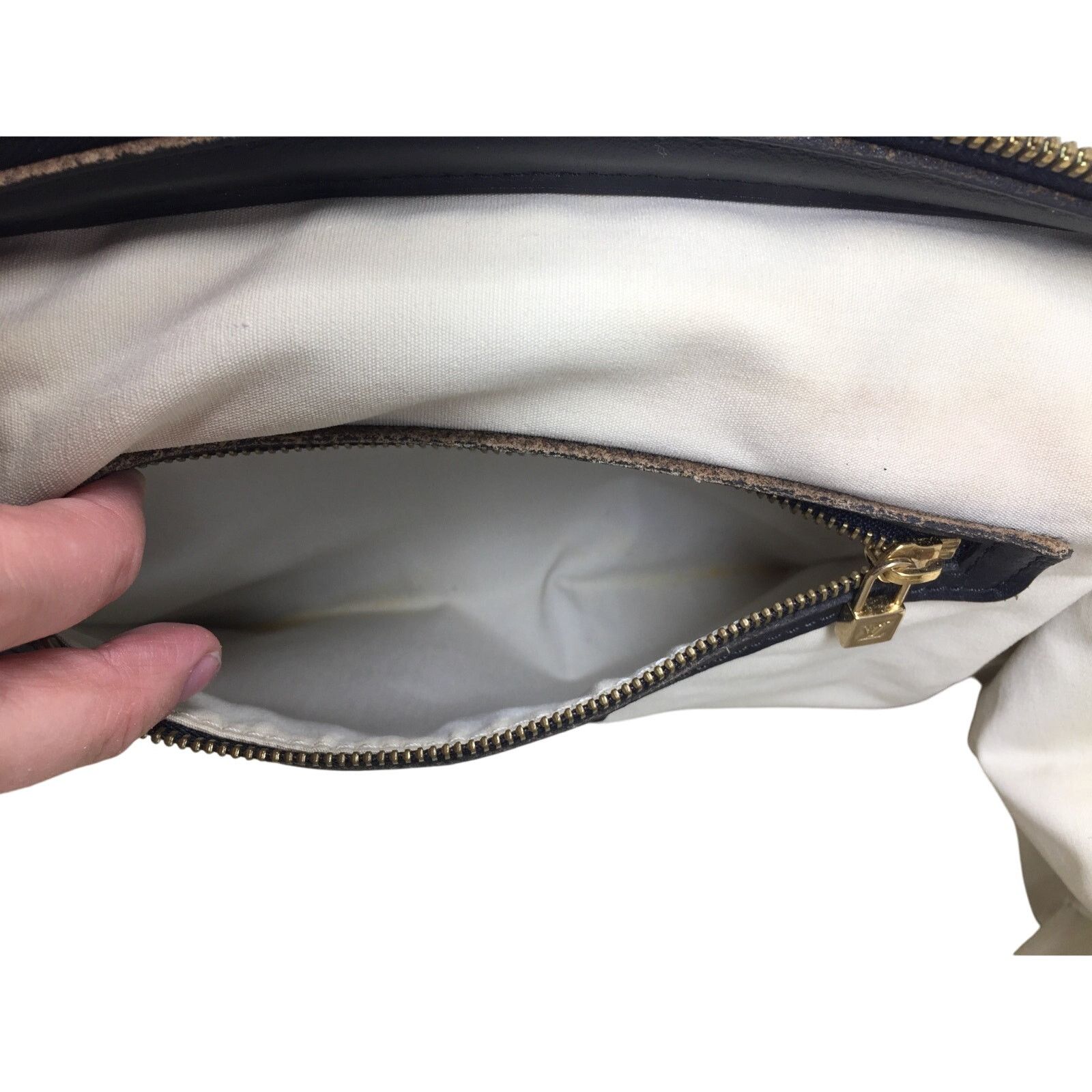 Louis Vuitton Louis‎ Vuitton Navy Monogram Mini Lin Josephine GM Satchel Size ONE SIZE - 13 Thumbnail