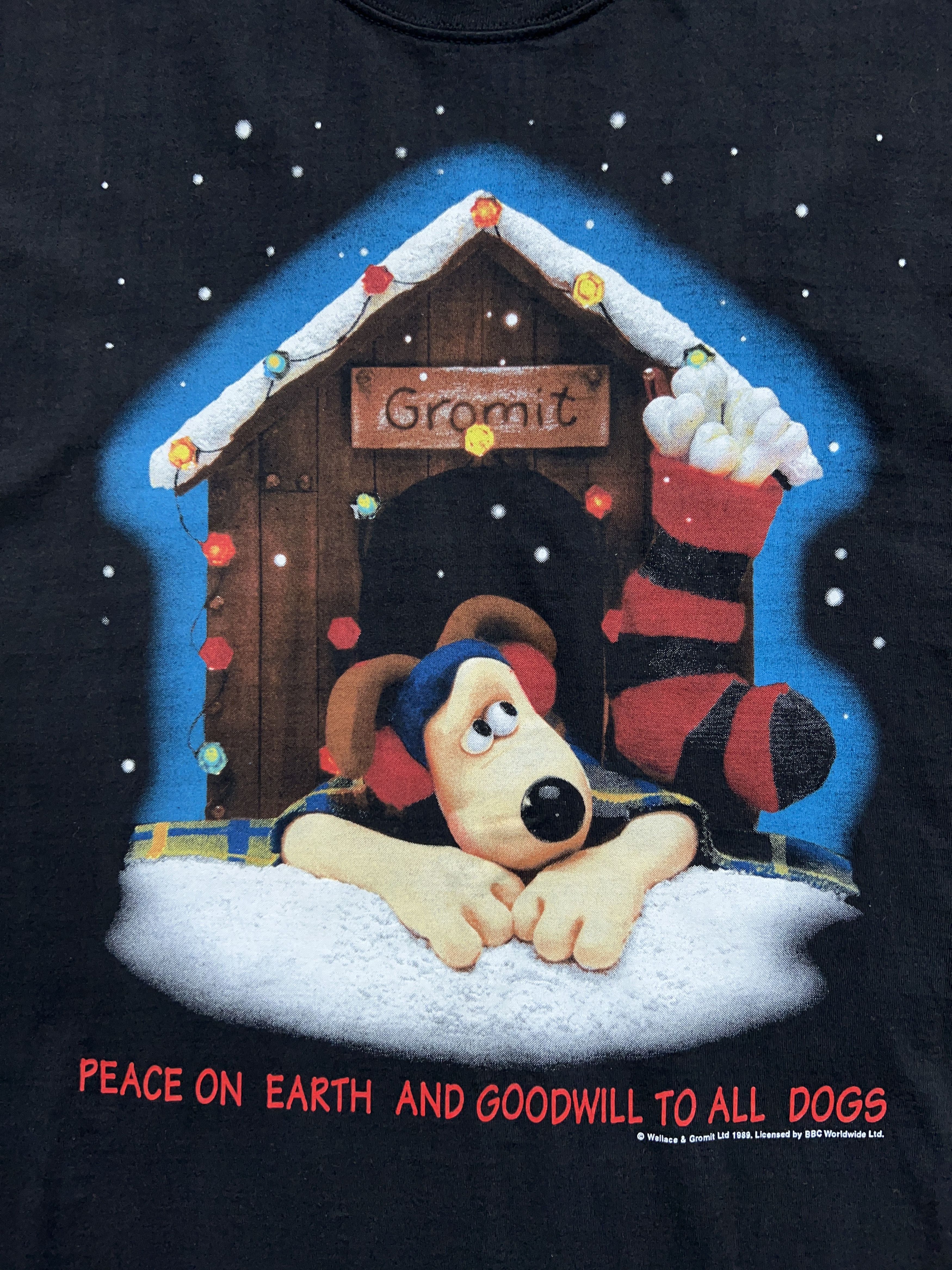 Cartoon Network × Vintage 1989 Wallace and Gromit Place on Earth and Goodwill T Shirt Size US XL / EU 56 / 4 - 3 Thumbnail