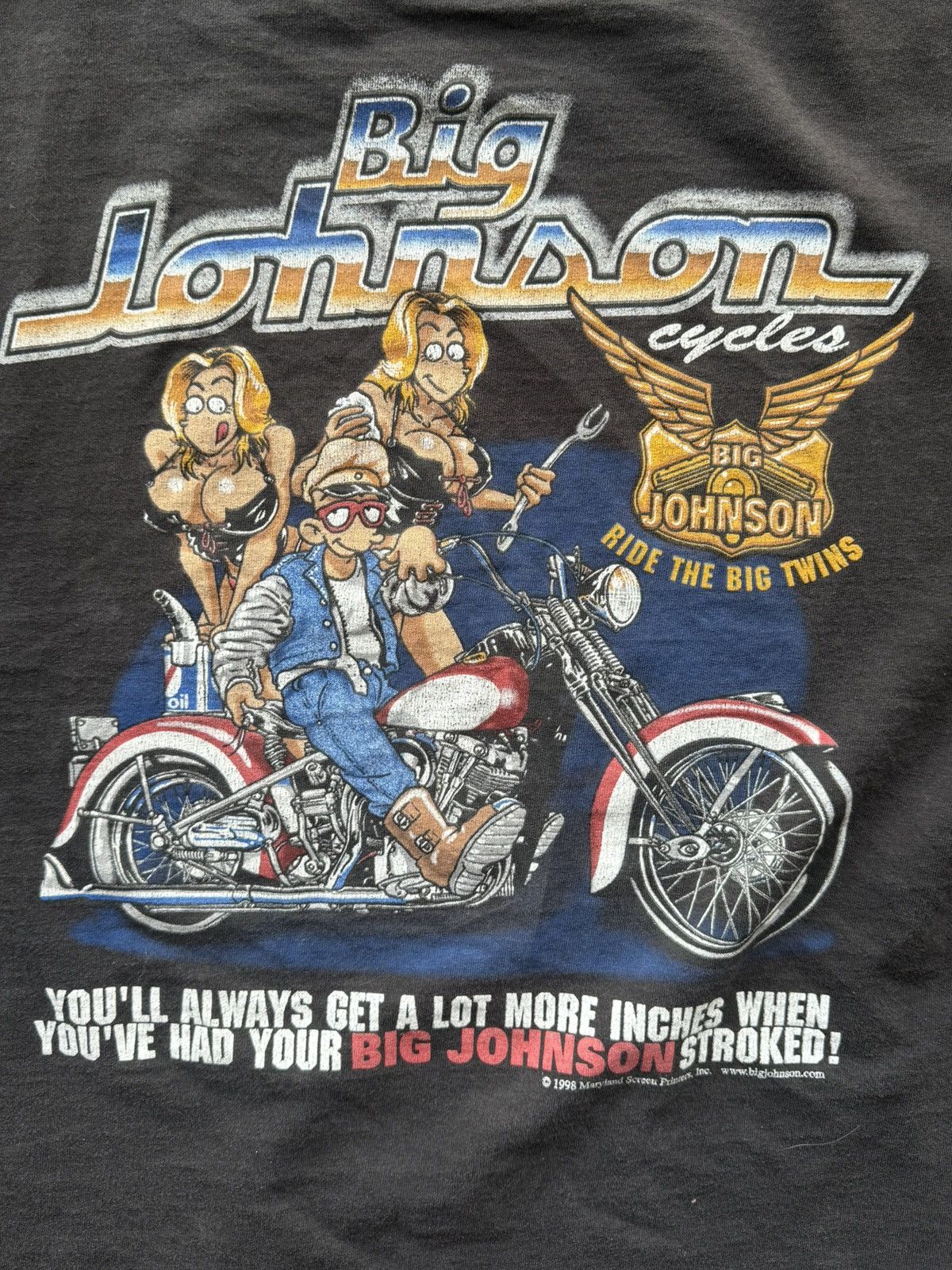 Other 90’s Vintage “Big Johnson” Motorcycle Tee Size US XL / EU 56 / 4 - 4 Thumbnail