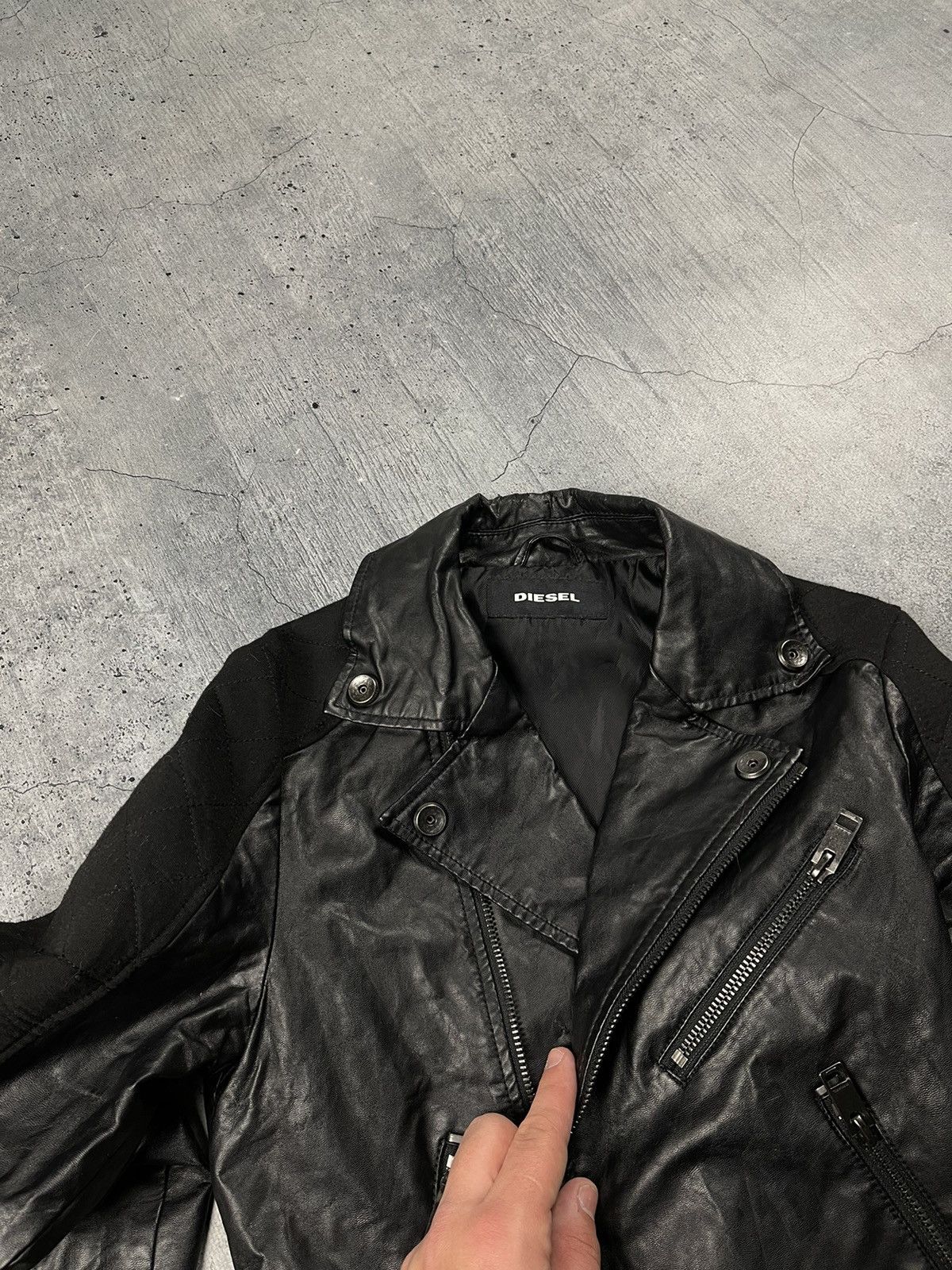 Diesel × Japanese Brand Diesel Amazing Faded Belt Leather Jacket Size XL / US 12-14 / IT 48-50 - 12 Thumbnail