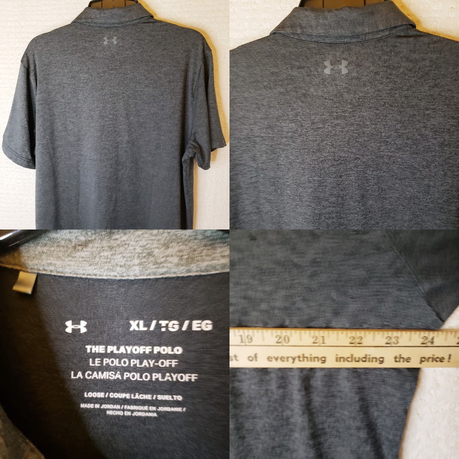 Under Armour Under Armour Shirt Mens XL The Playoff Polo Gray Short Sleeve Golf Performance Size US XL / EU 56 / 4 - 8 Thumbnail
