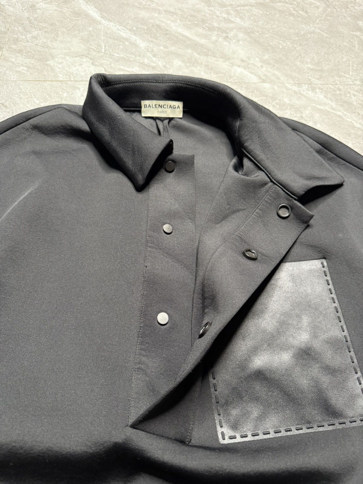 Balenciaga Balenciaga A/W 15 Fake Pocket Neoprene Polo Size US XS / EU 42 / 0 - 5 Thumbnail