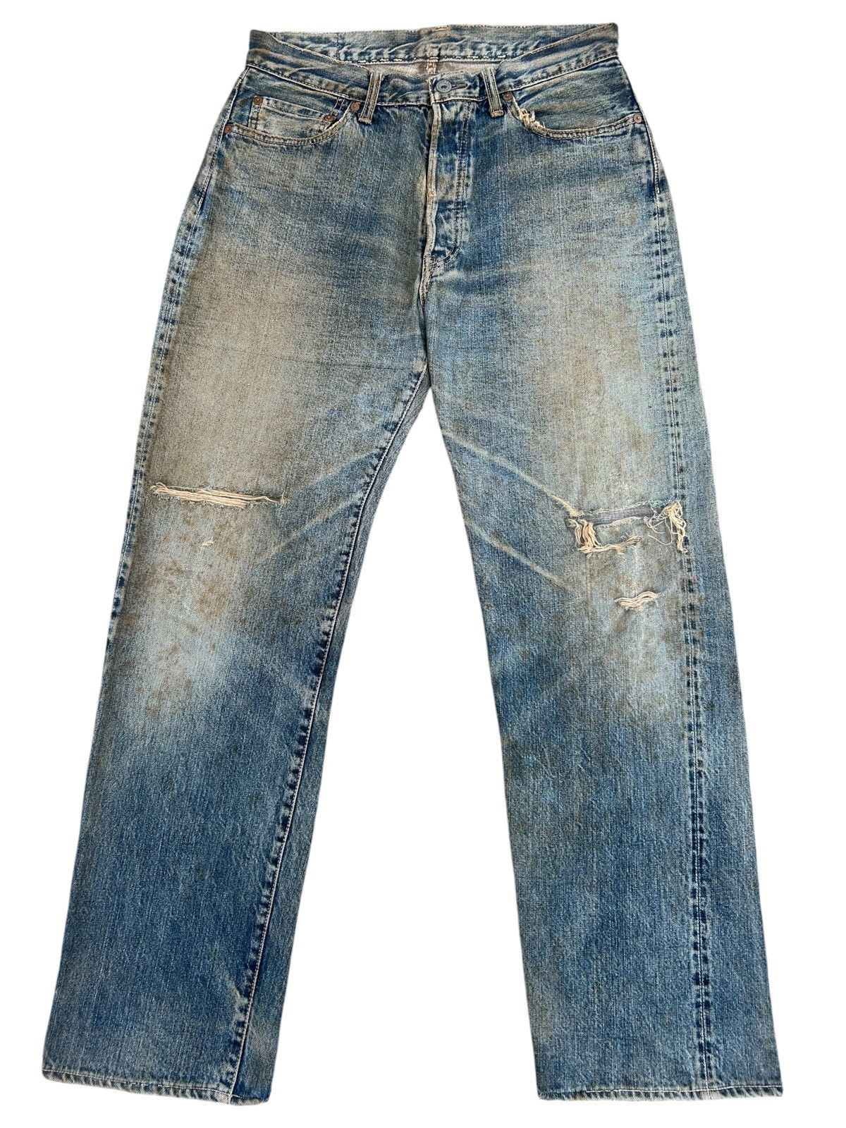 Kapital Thrashed Vintage Japanese Brand Pinball Selvedge Denim Jeans Size US 31 - 1 Thumbnail