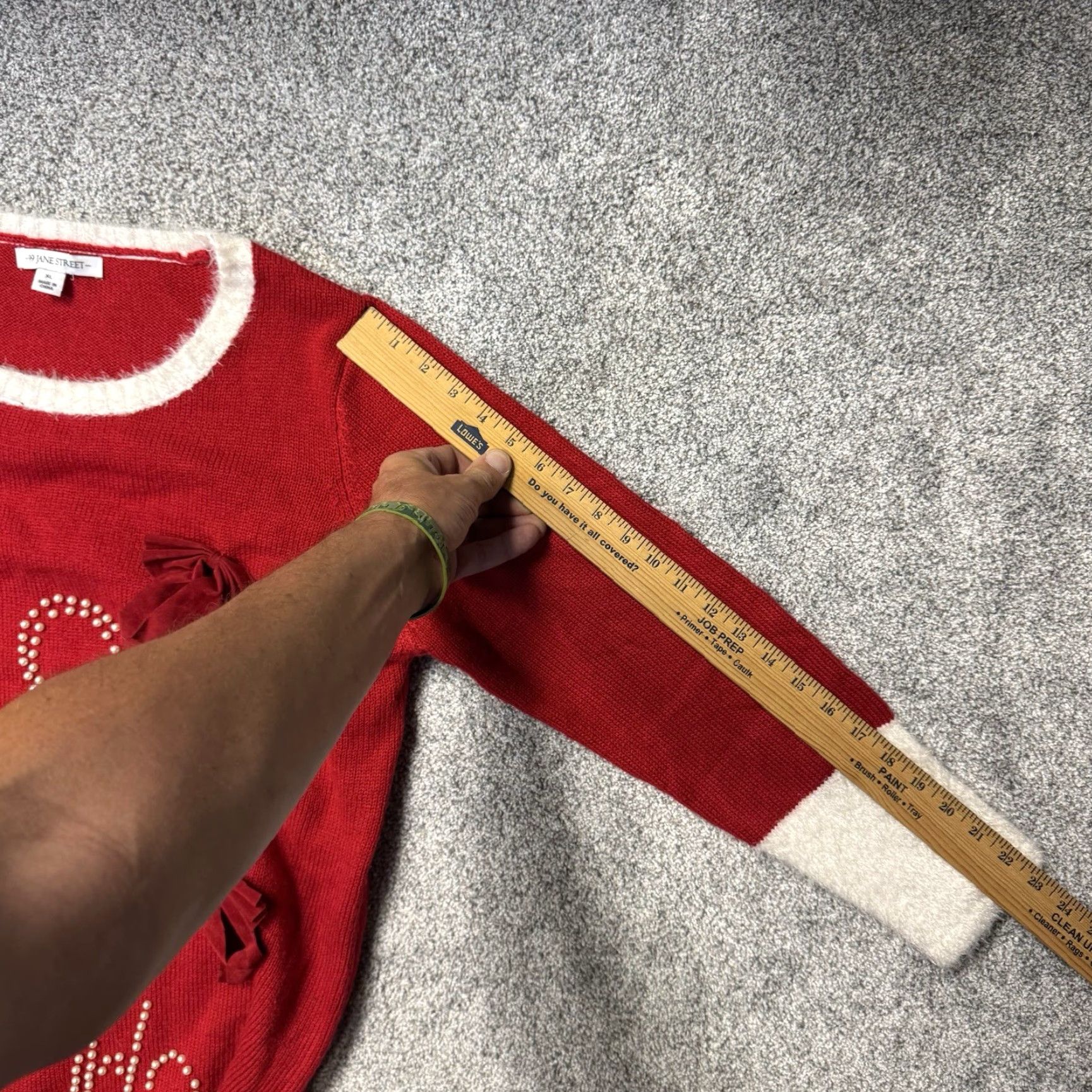 Vintage VINTAGE 99 Jane Street Ugly Christmas Sweater Dress XL Red Bow Knit Short Sleeve Women Winter Christmas Classic Festive Coquette Party Dress Size XL / US 12-14 / IT 48-50 - 7 Thumbnail