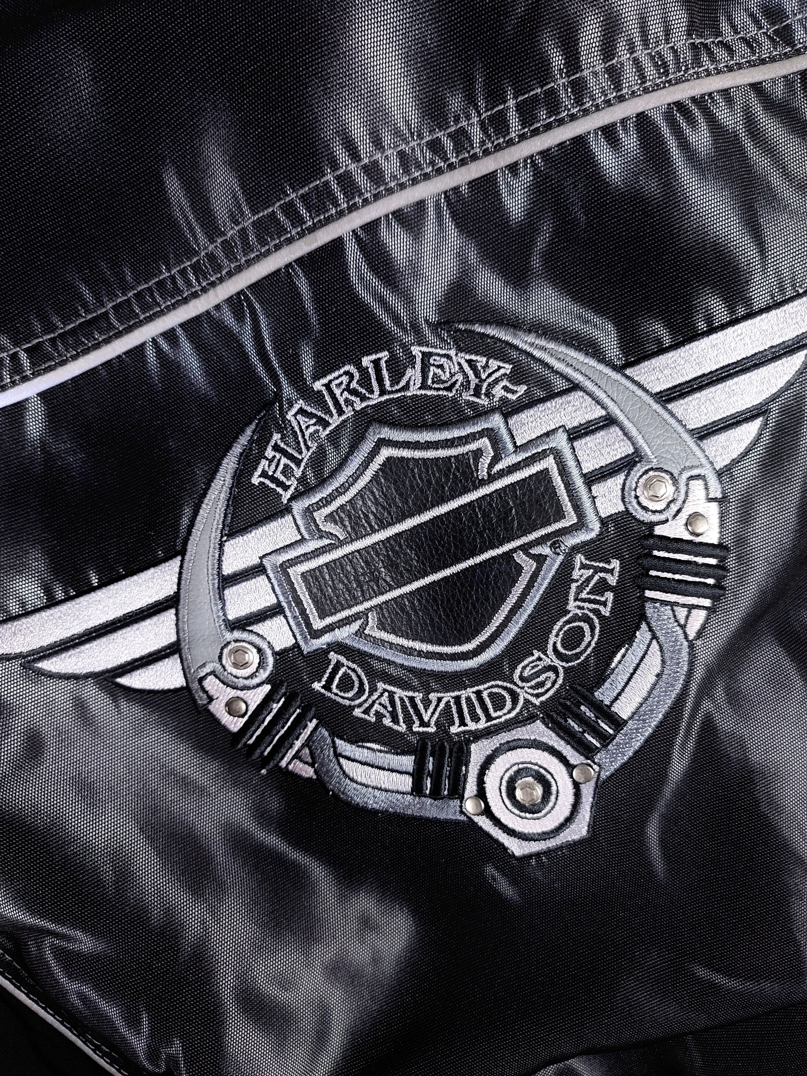 Harley Davidson Vintage Harley Davidson Reflective Nylon Biker Jacket Size US L / EU 52-54 / 3 - 16 Thumbnail
