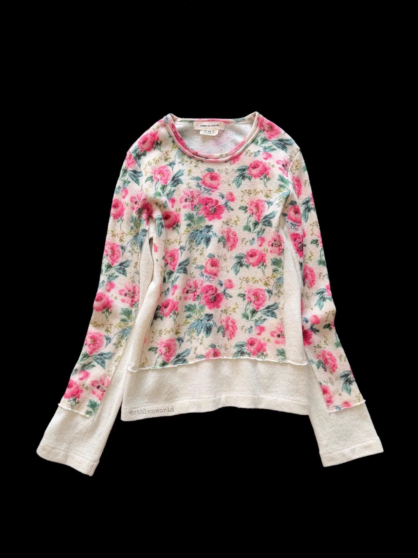 Comme des Garcons Comme des Garçons 2016 AW Flower Patchwork Wool Top XS Size XS / US 0-2 / IT 36-38 - 1 Thumbnail