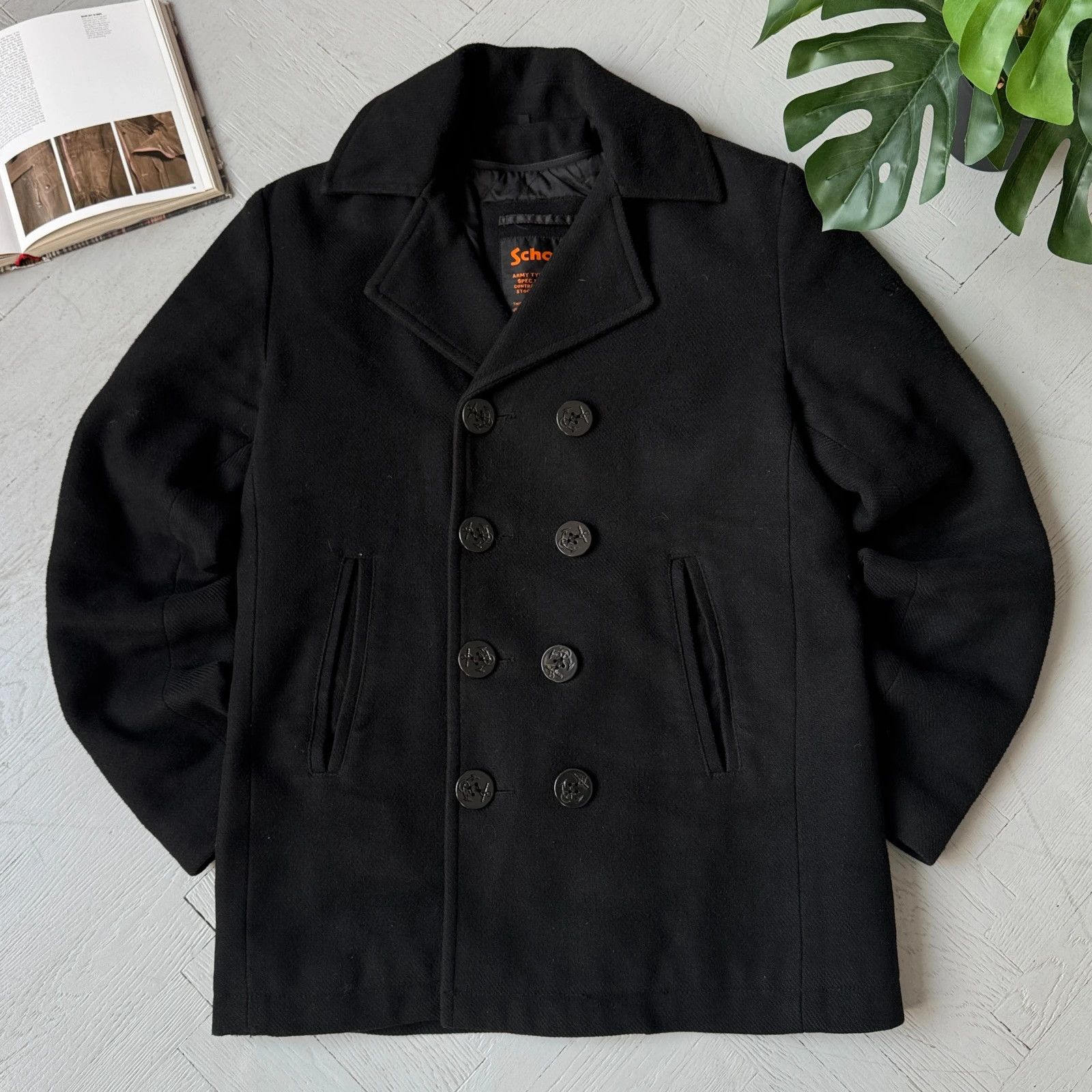 Schott Vintage Schott NYC US Navy Peacoat Wool Blend Jacket Size US M / EU 48-50 / 2 - 1 Thumbnail