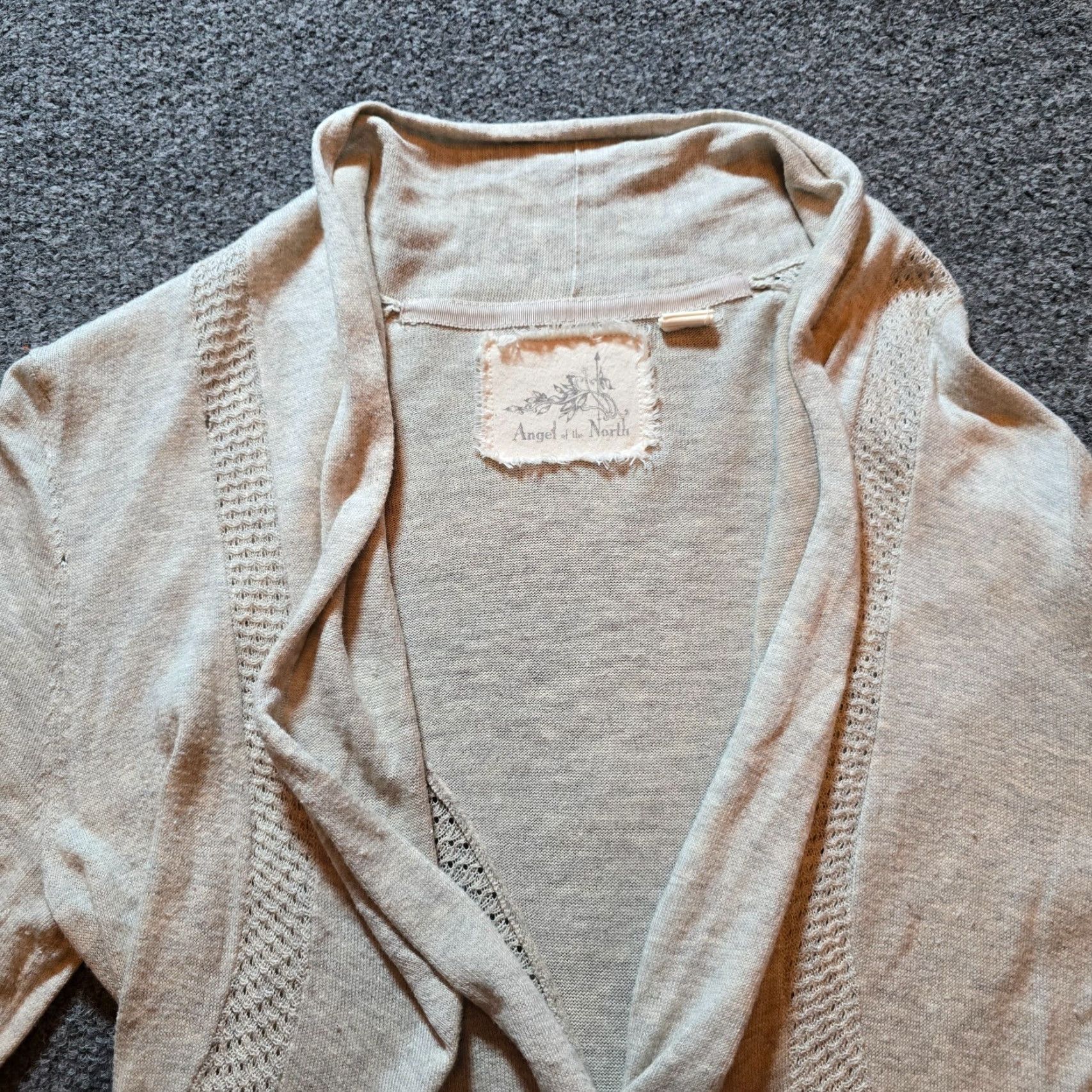 Anthropologie Anthropologie Sweater Womens M Beige Cardigan Open Cotton Silk Long Sleeve Solid Bohemian Classic Fall Spring Winter Size M / US 6-8 / IT 42-44 - 2 Thumbnail