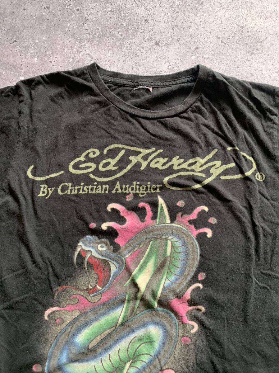 Christian Audigier 🔥ED HARDY BY CHRISTIAN AUDIGIER SNAKE Y2K T-SHIRT Size US M / EU 48-50 / 2 - 5 Thumbnail