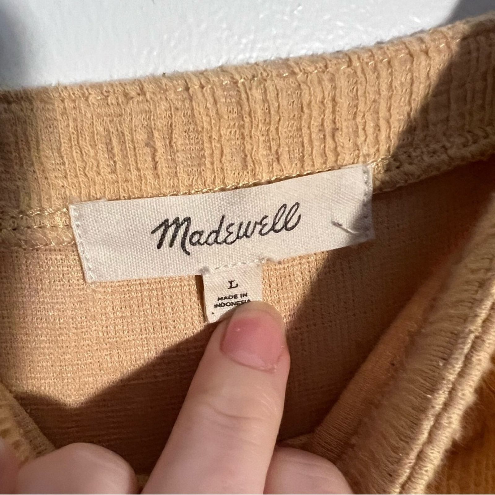 Madewell Madewell Gold Yellow Cami Button Sleeveless Dress Sz L Size L / US 10 / IT 46 - 4 Thumbnail