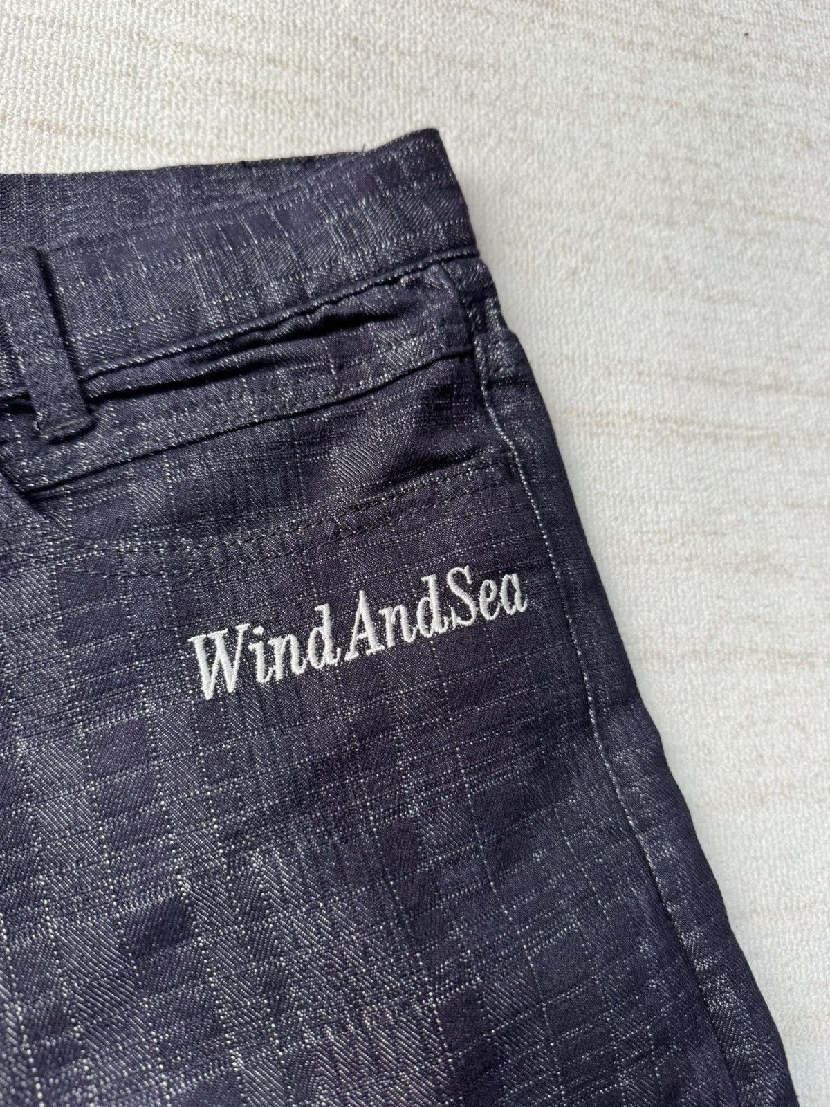 Japanese Brand Wind and sea plaid pattern denim shorts Size US 32 / EU 48 - 3 Thumbnail
