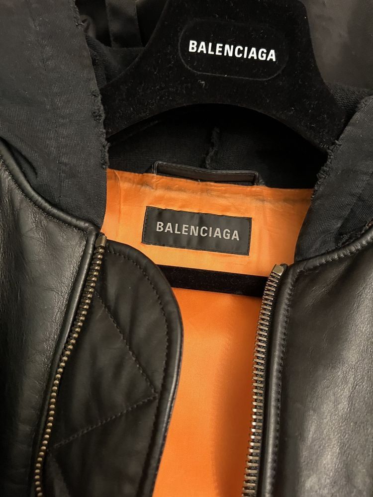 Balenciaga bullskin leather bomber jacket Size US S / EU 44-46 / 1 - 7 Thumbnail