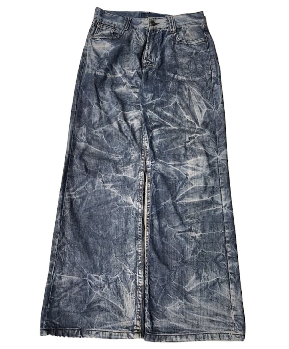 Isaac Sellam Experience A hwan Blue buckleback Wide Jeans Size US 33 - 1 Thumbnail