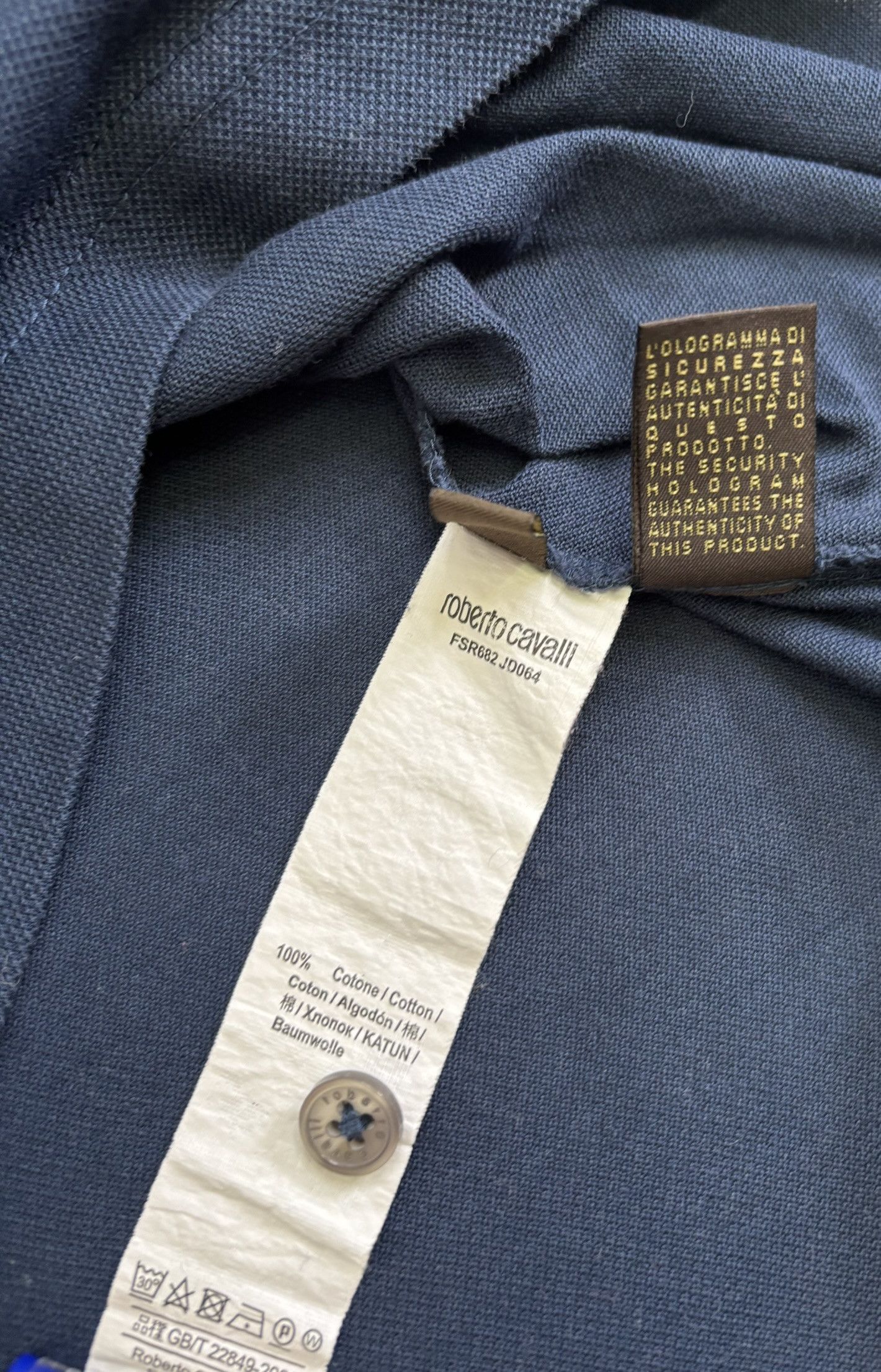 Roberto Cavalli Roberto Cavalli Navy Blue Polo Small Size US S / EU 44-46 / 1 - 16 Thumbnail