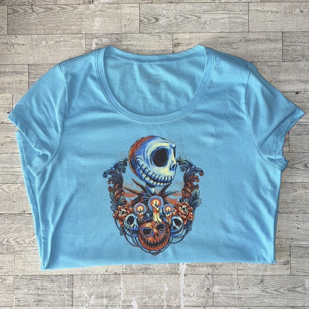 Vintage Nightmare Before Christmas, Custom, Retro Fitted Tee Size L / US 10 / IT 46 - 15 Thumbnail