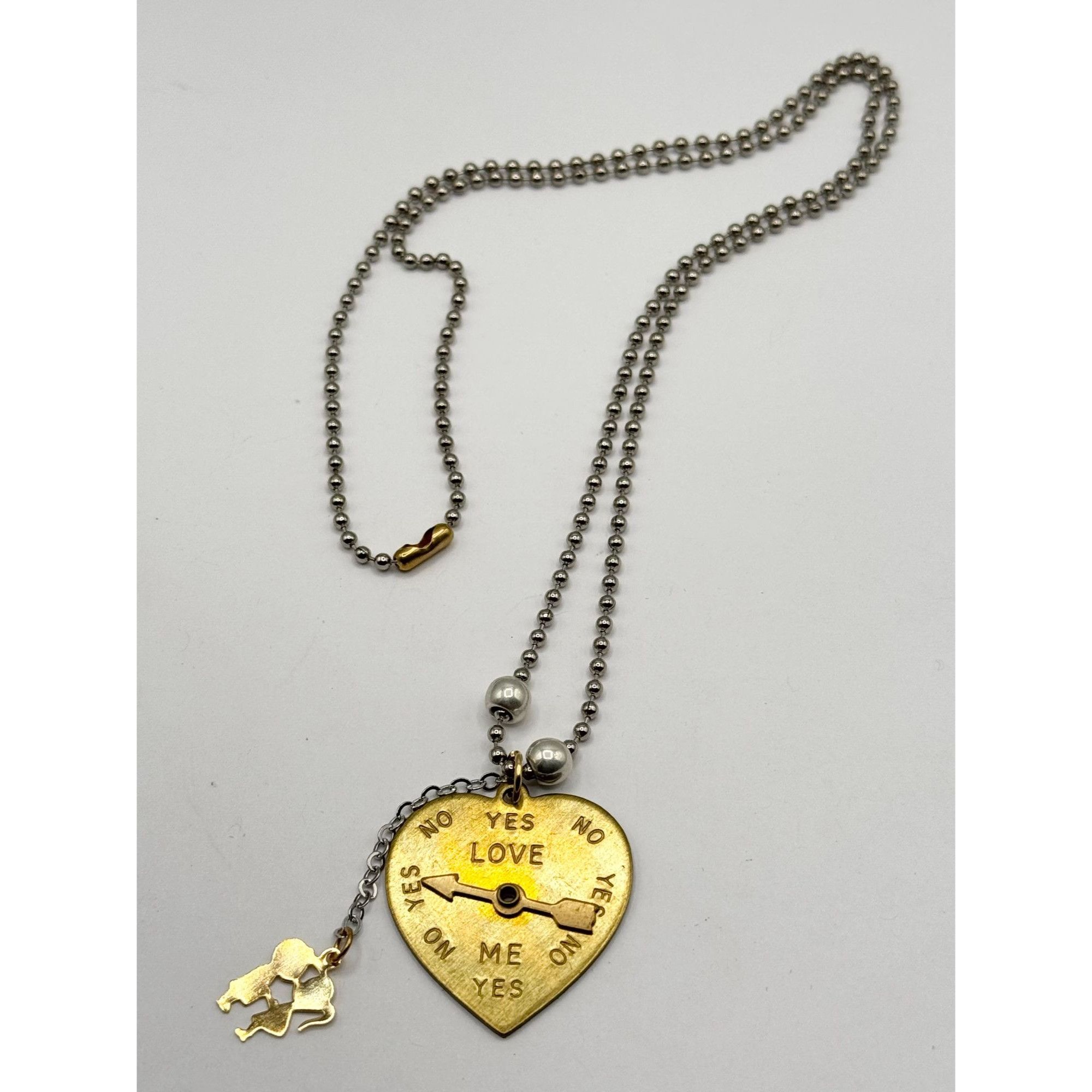 Vintage Vintage love meter charm bead chain necklace Size ONE SIZE - 2 Thumbnail