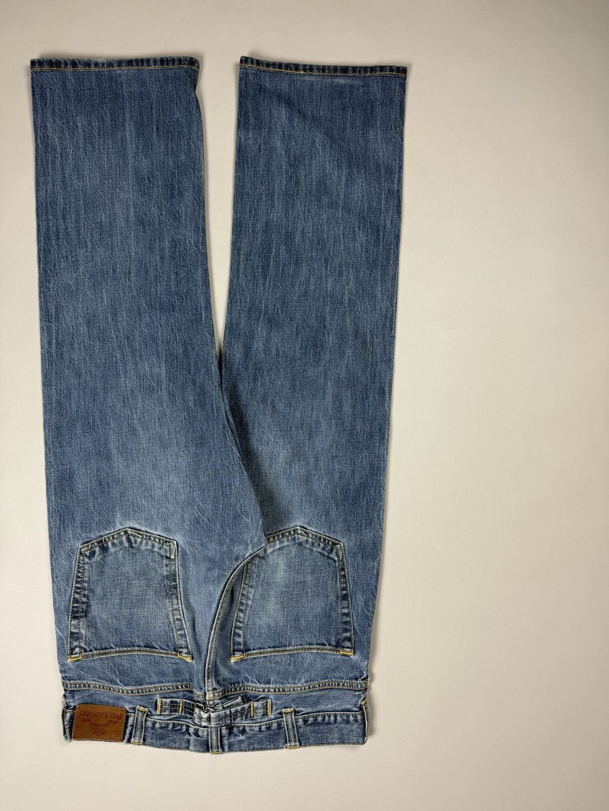 Pike Brothers Pike Brothers Men’s Selvedge Denim Back Buckle Jeans Size 33 Size US 33 - 13 Thumbnail