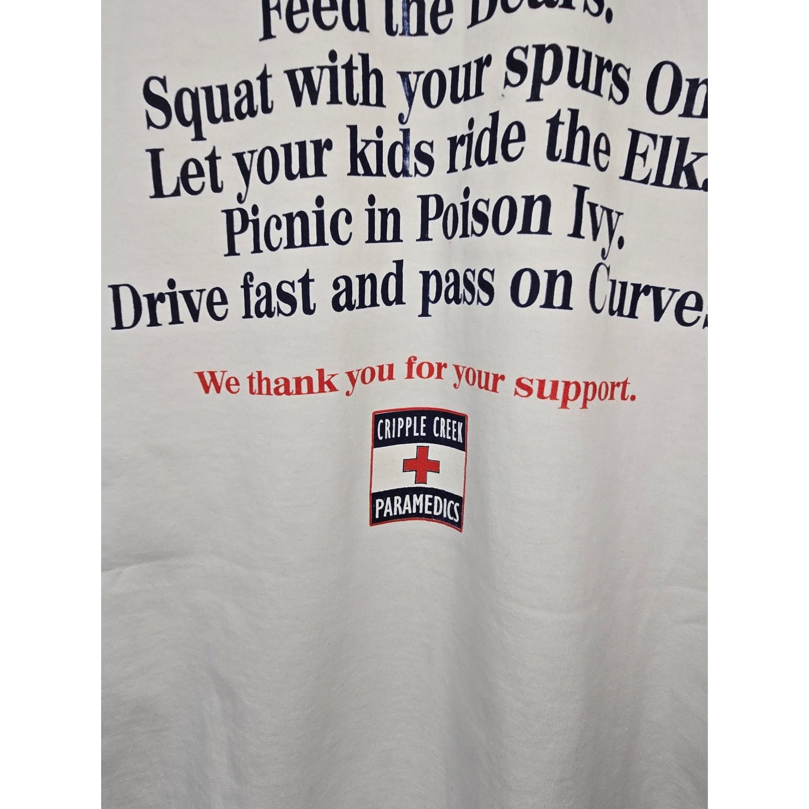 Jerzees × Vintage Paramedics EMT Cripple Creek CO First Responder Humor Tee Size US M / EU 48-50 / 2 - 6 Thumbnail