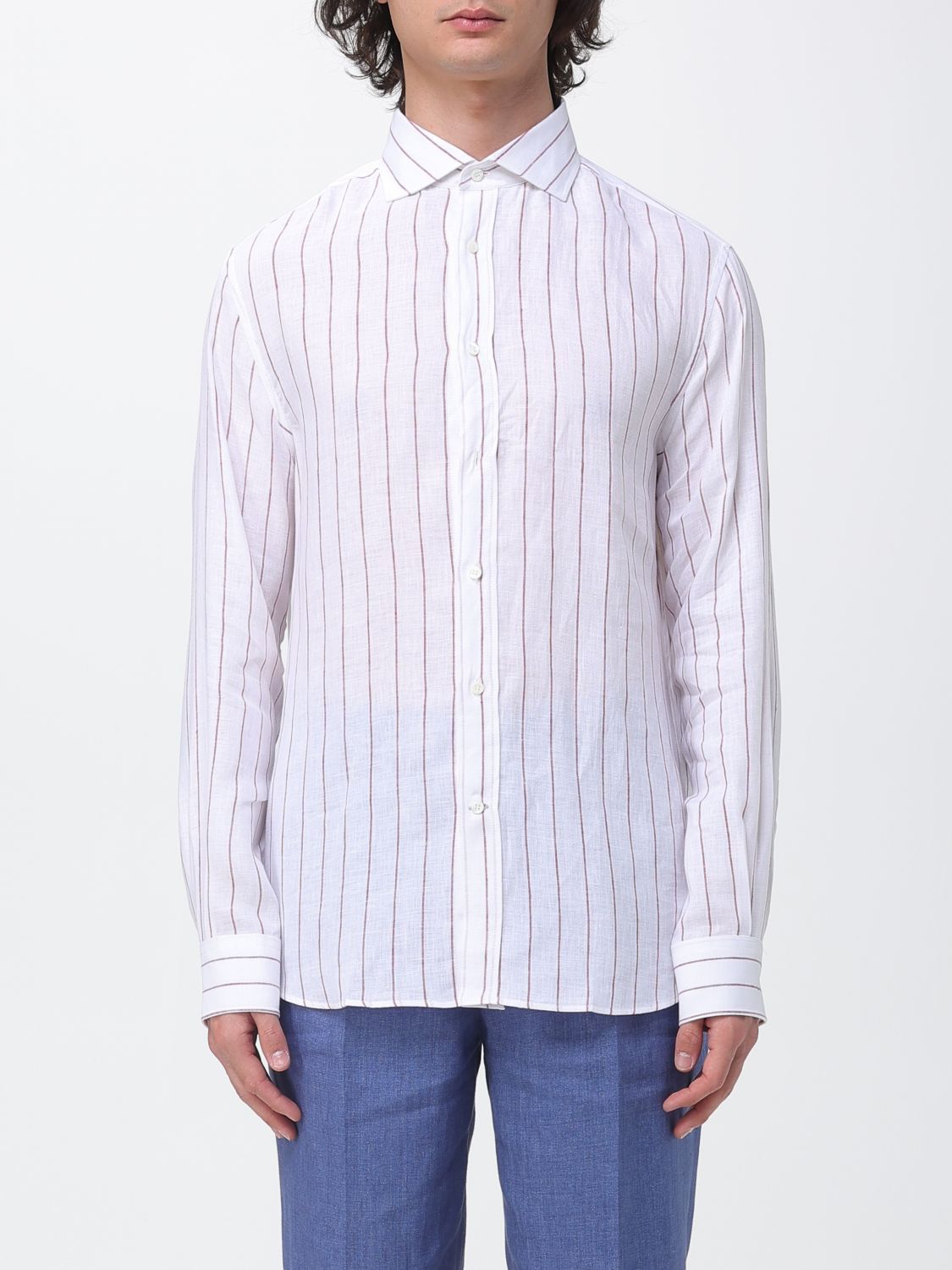 Brunello Cucinelli Brunello Cucinelli Shirt Men White Size US L / EU 52-54 / 3 - 1 Thumbnail