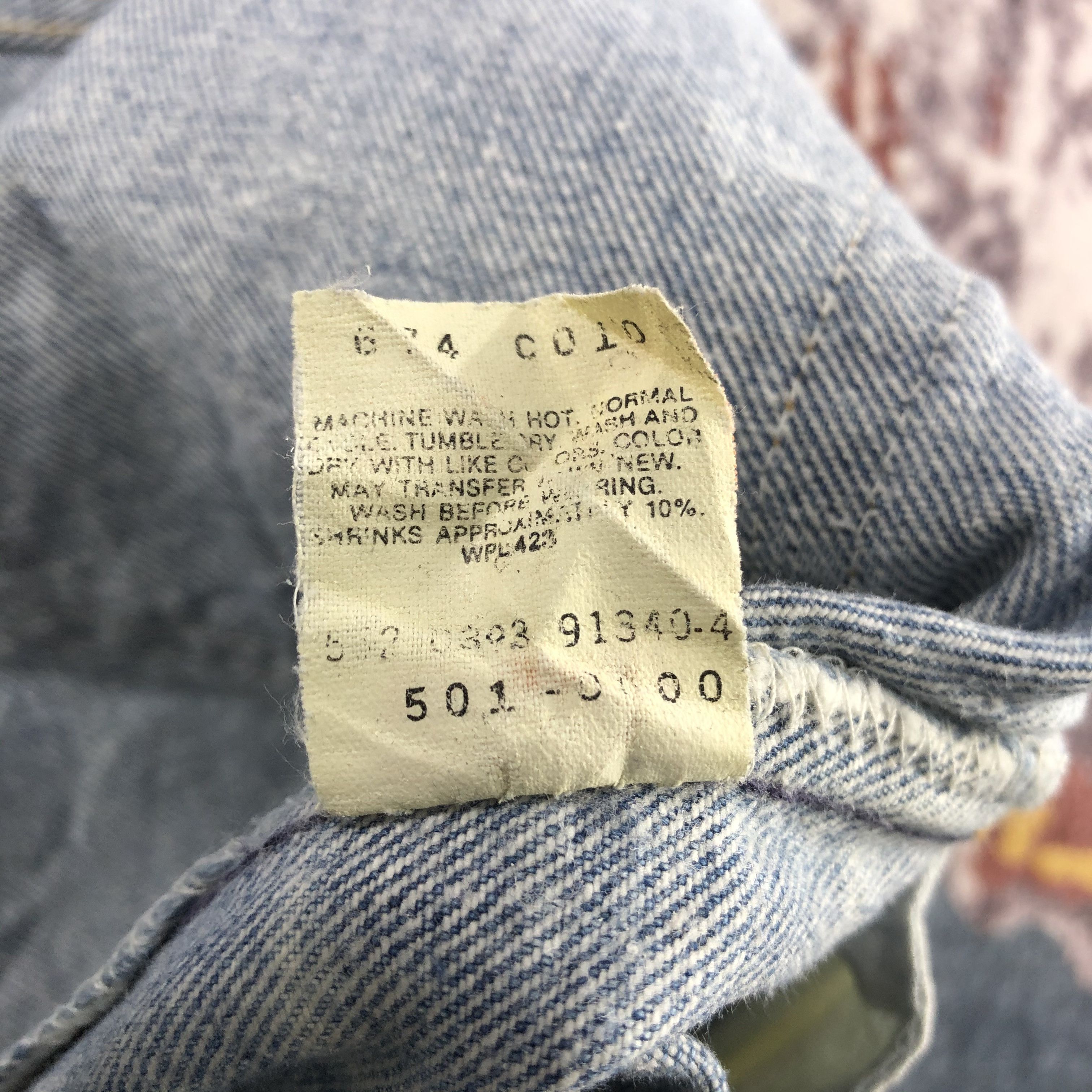 Levi's Vintage 90s Blue Wash Levis 501 Jeans-JM3035 Size US 32 / EU 48 - 15 Thumbnail