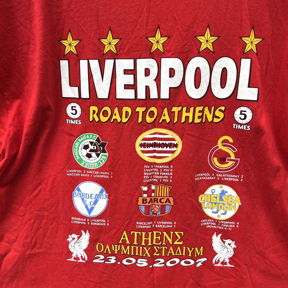 Vintage Liverpool FC Champion League 2007 vintage tee shirt Size US XL / EU 56 / 4 - 10 Thumbnail