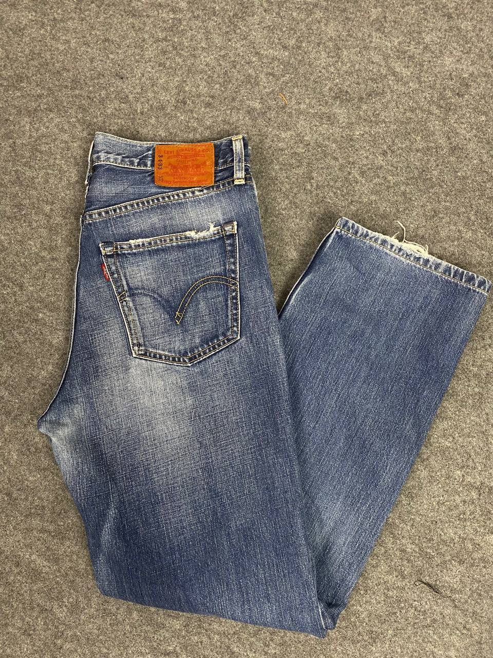 Levi's vintage levis 502 uneven faded denim nice design Size US 34 / EU 50 - 2 Thumbnail