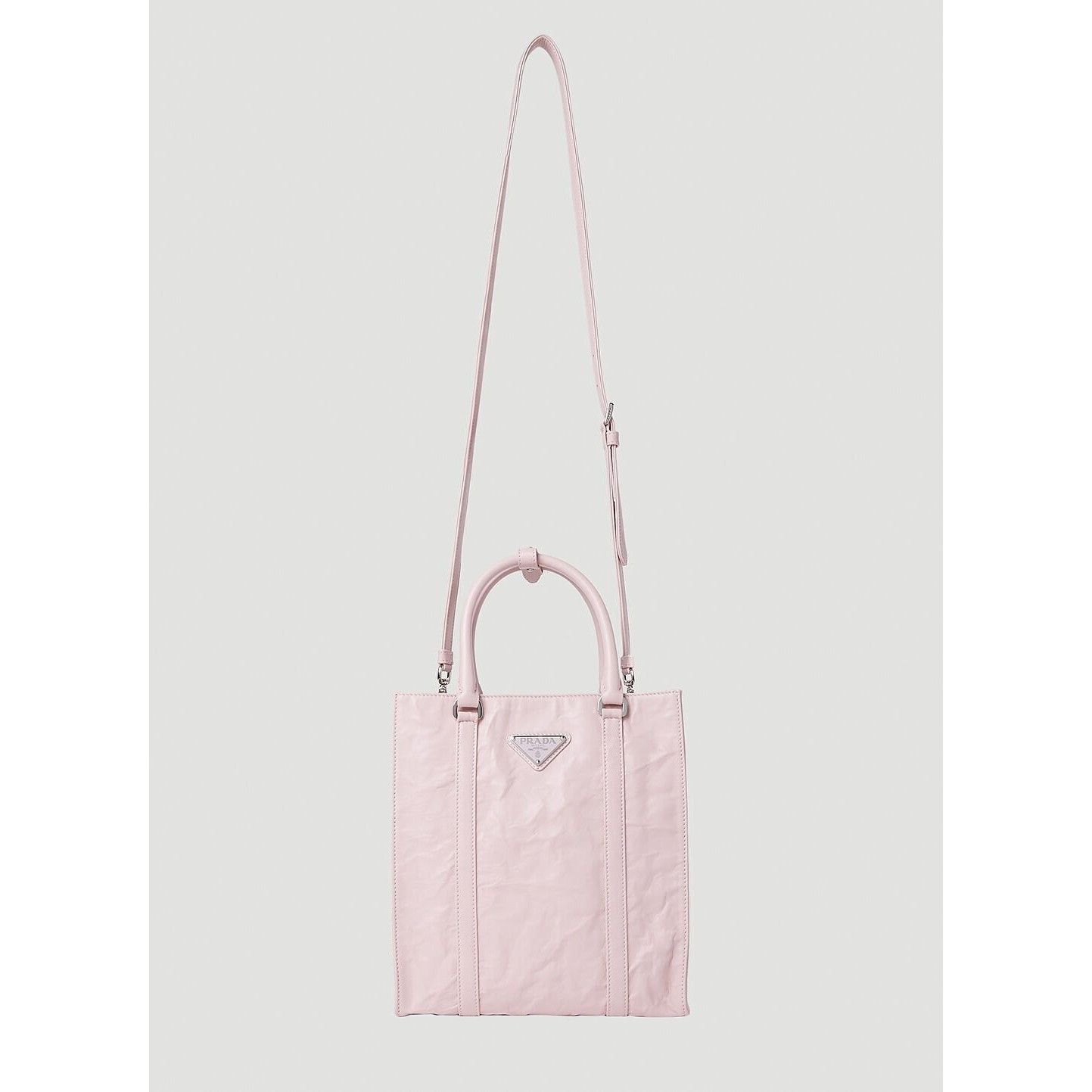 Prada PRADA Pink Leather Tote Bag New Size ONE SIZE - 3 Thumbnail