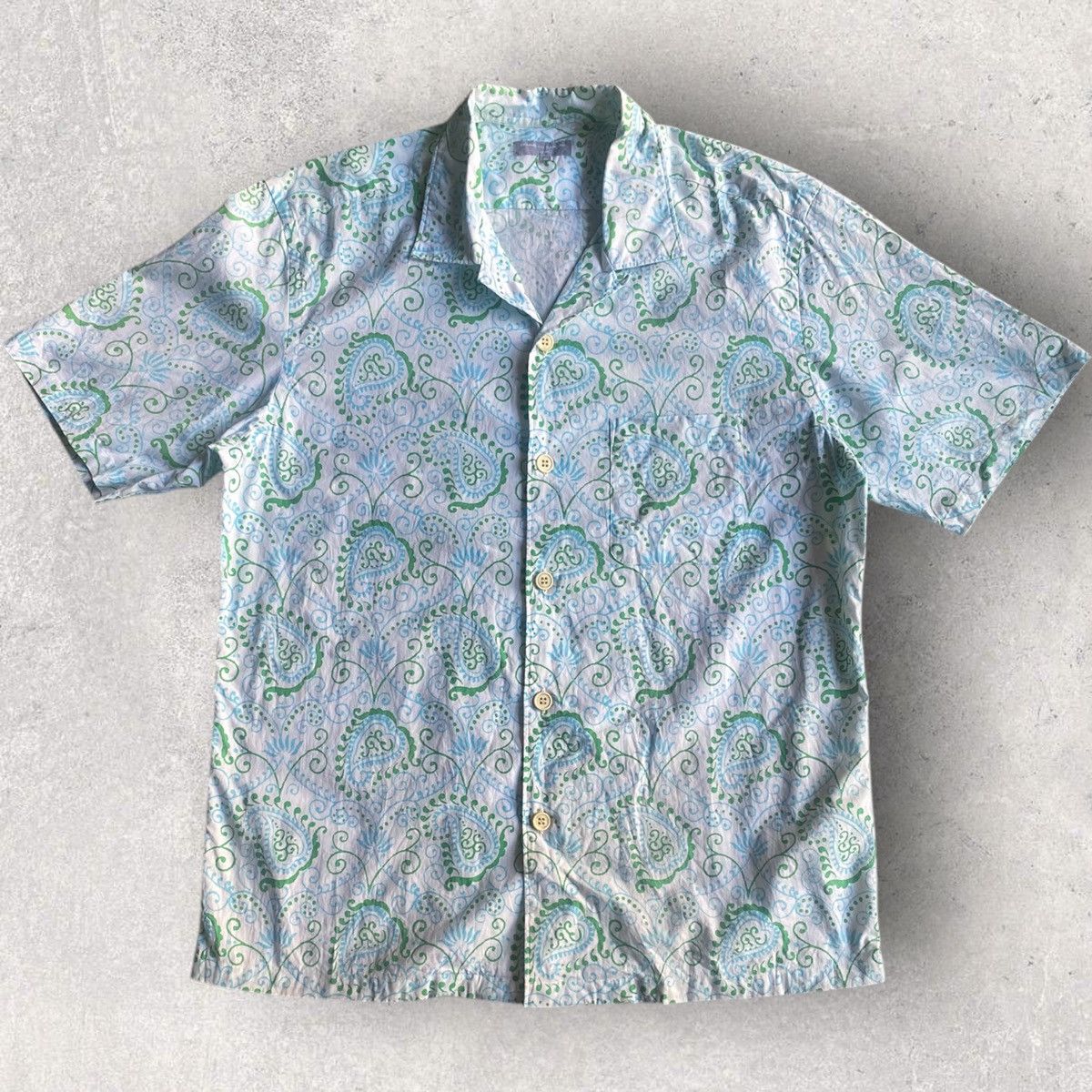 Comme des Garcons SS03 Paisley Batik Open Collar Shirt Size US L / EU 52-54 / 3 - 3 Thumbnail