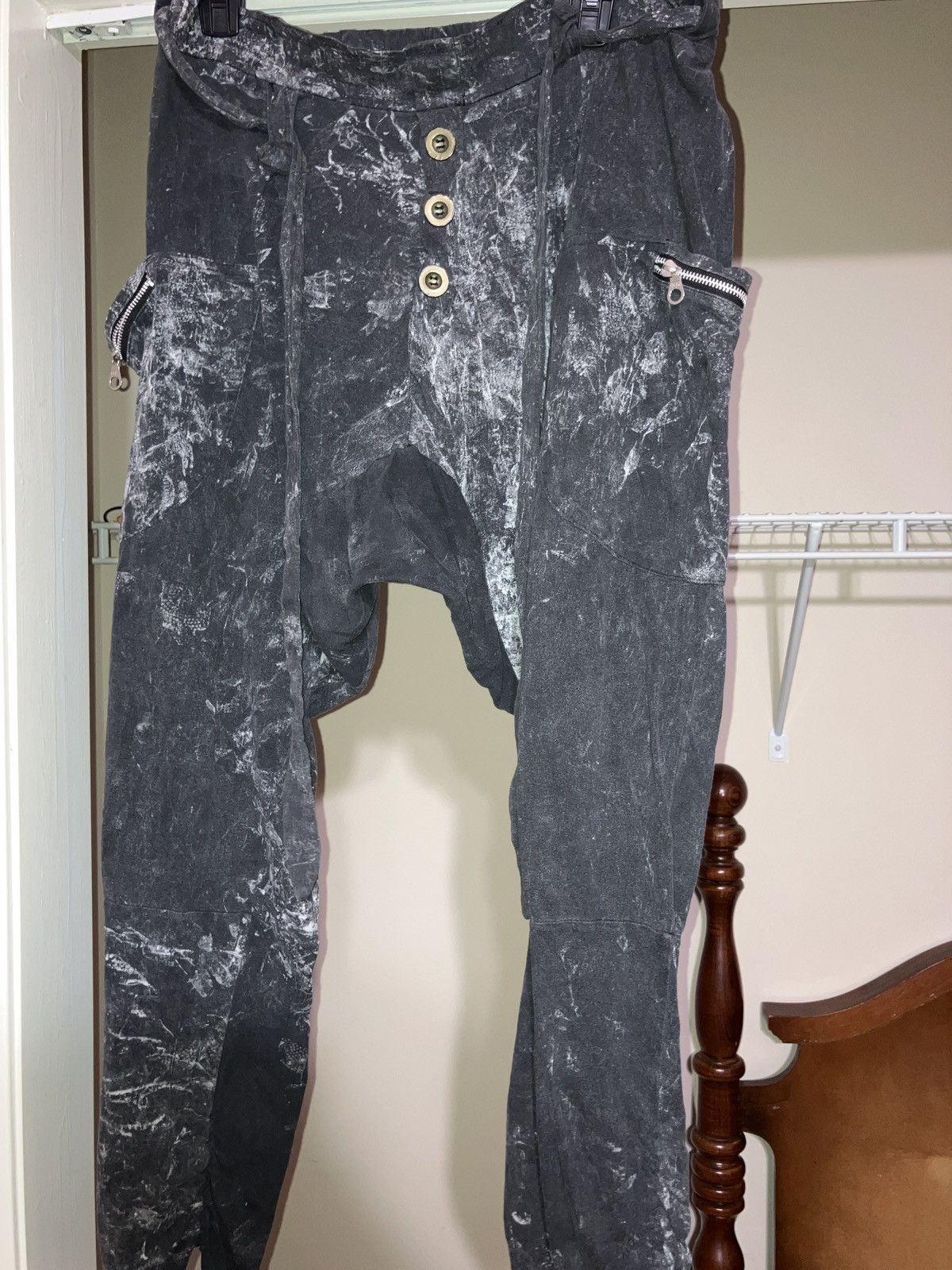 Vintage MARBLED HAREM PANTS MADE IN THAILAND Size US 34 / EU 50 - 10 Thumbnail
