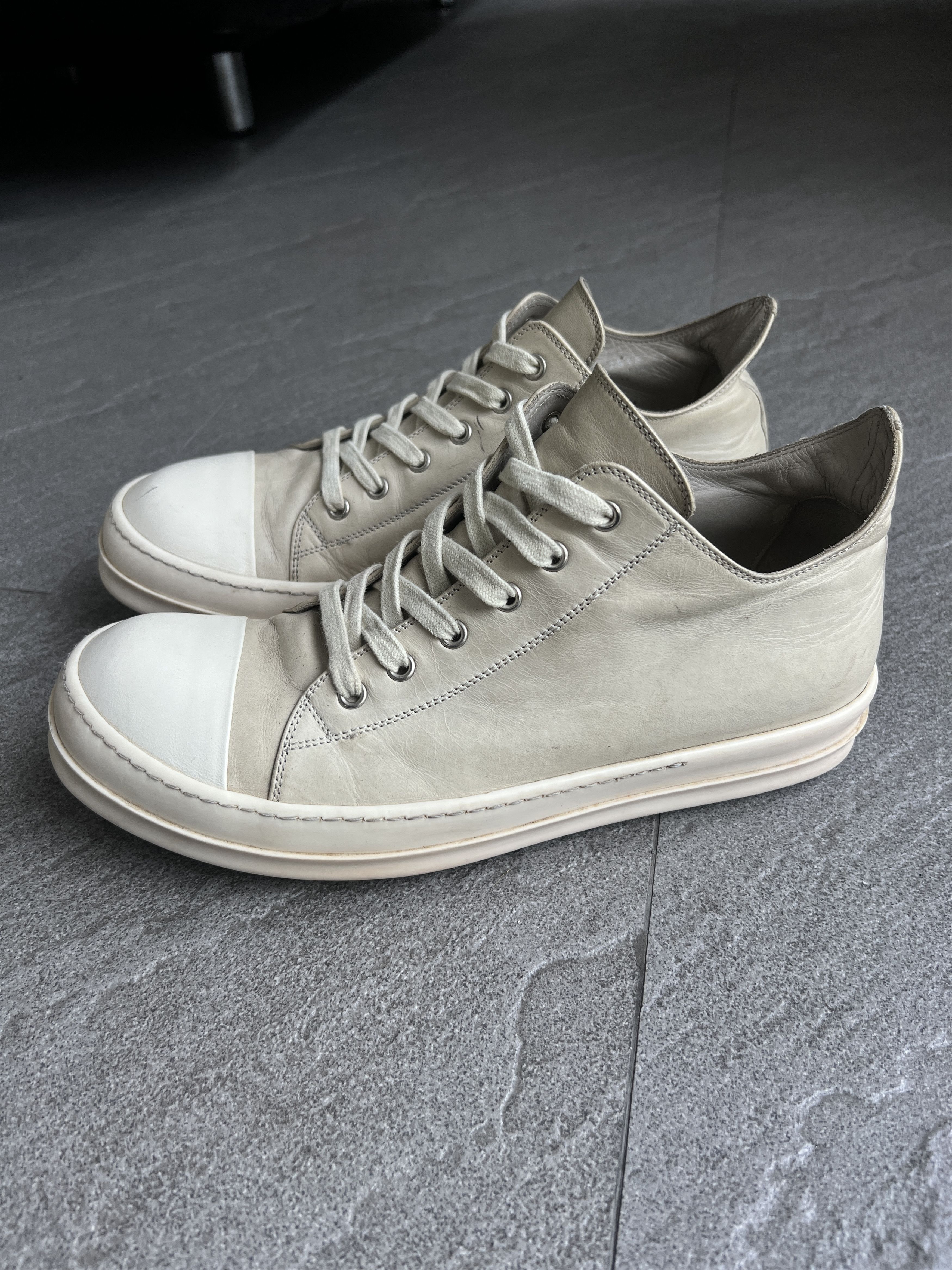 Rick Owens SS25 Rick Owens Megalace Ramones Low Dinge/Milk | Grailed