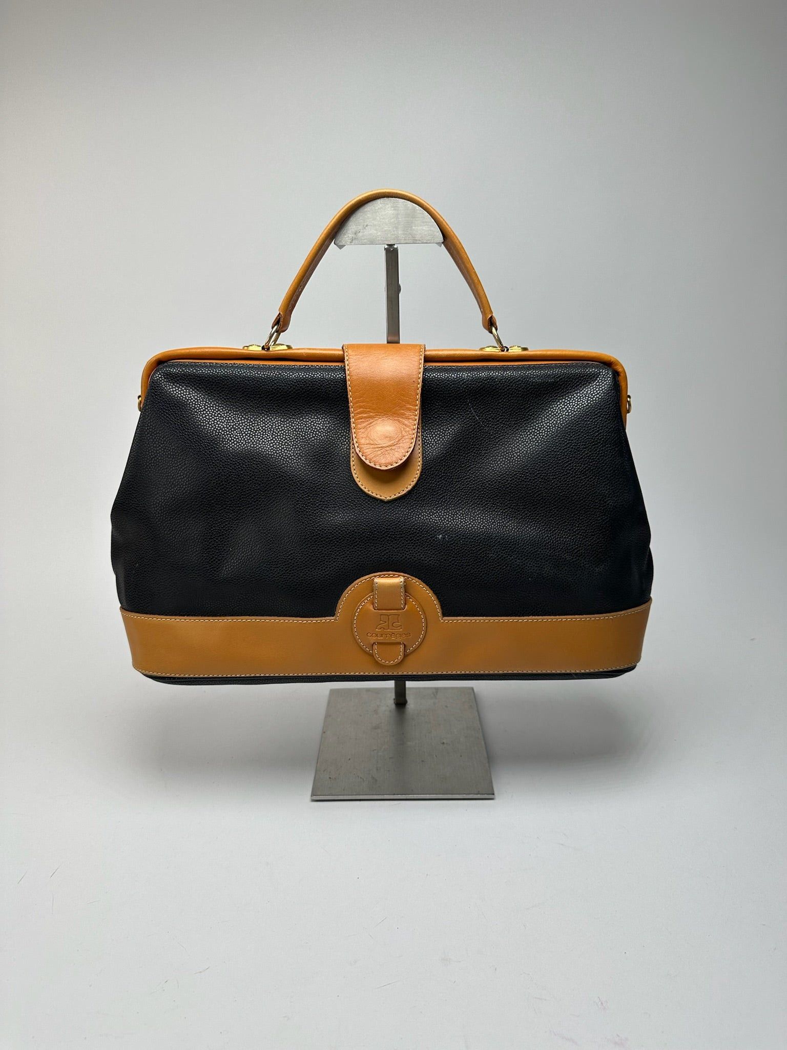 Vintage leather bag brown black