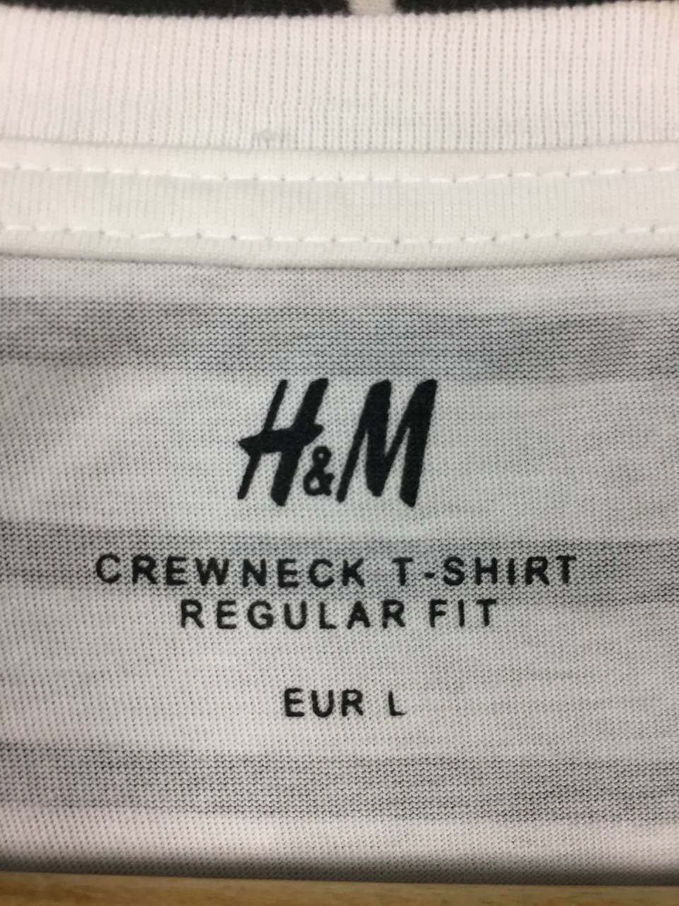 H&M H&M Crewneck Regular Fit Striped Pocket Tee Size US L / EU 52-54 / 3 - 7 Thumbnail